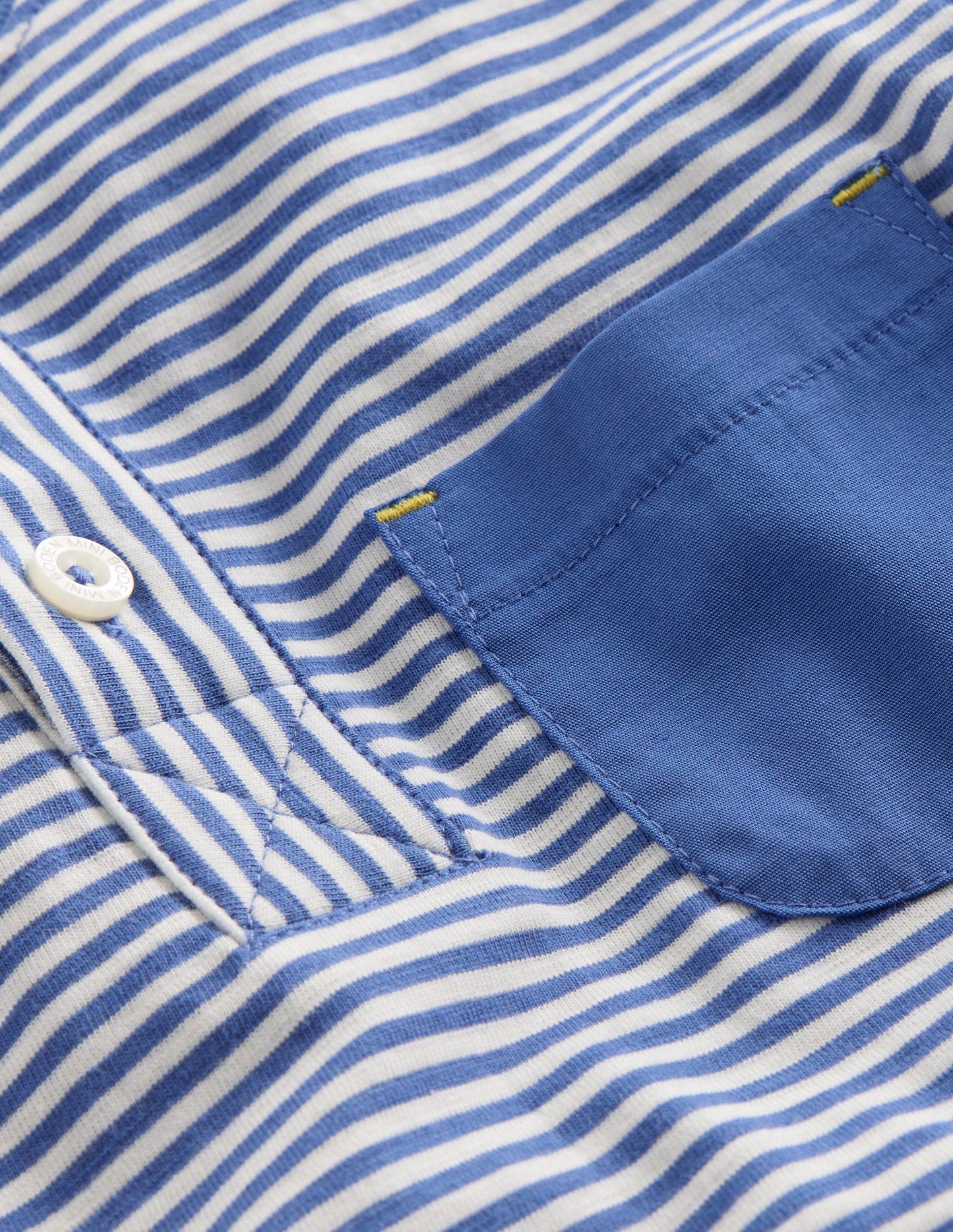 Henley-T-Shirt für den Alltag-Blauhäher Streifen