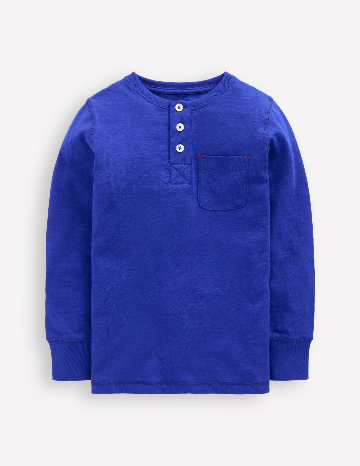 Henley-T-Shirt für den Alltag-Leuchtendes Blau