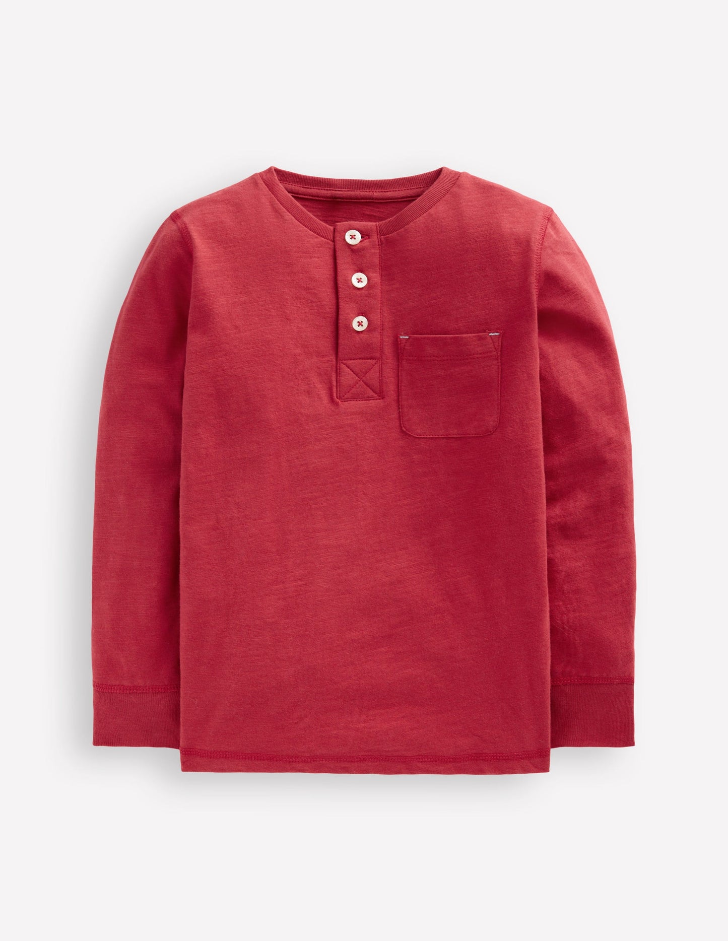 Henley-T-Shirt für den Alltag-Granatapfelrot