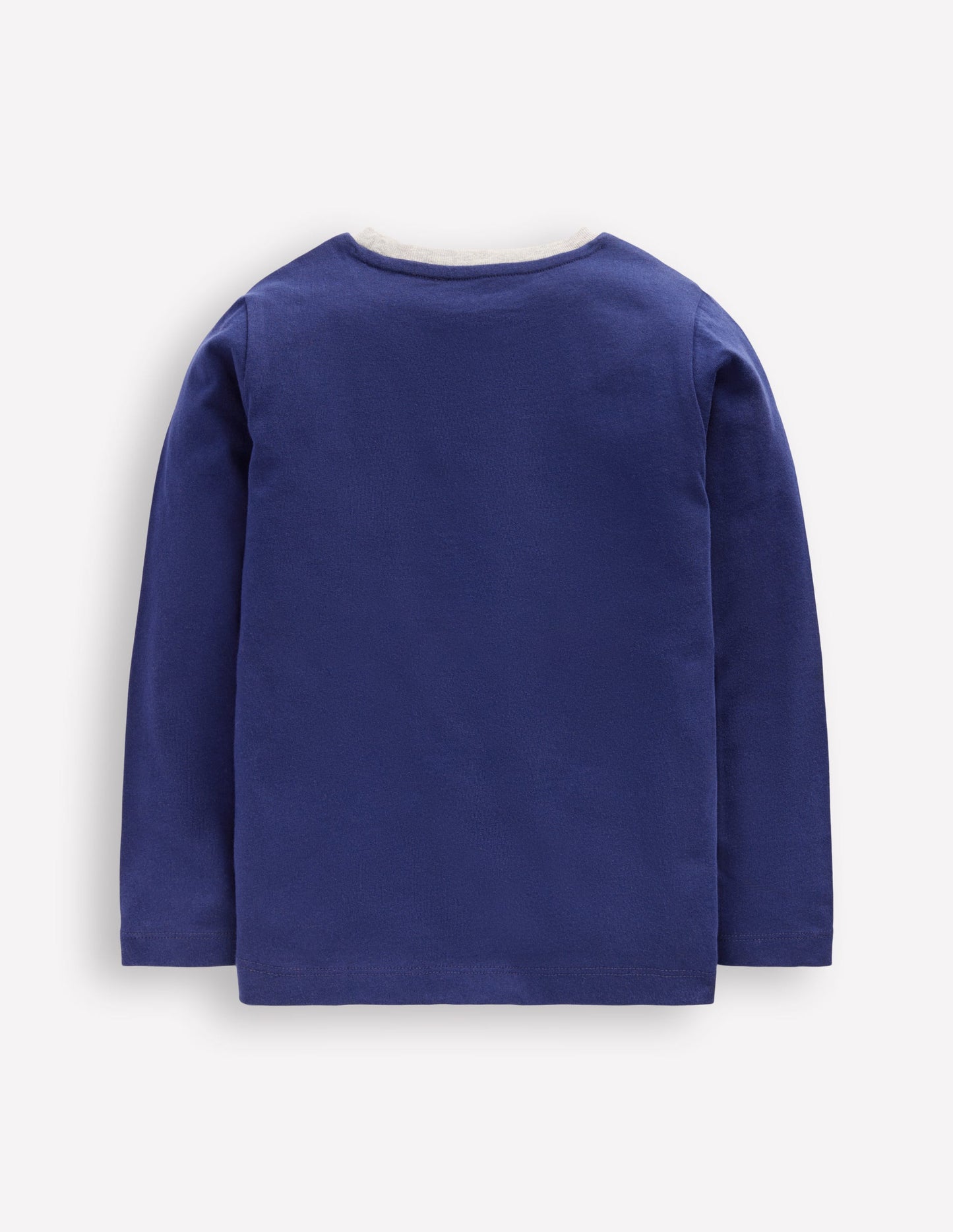 T-Shirt mit Stern-Applikation-Schuluniform-Marineblau Stern