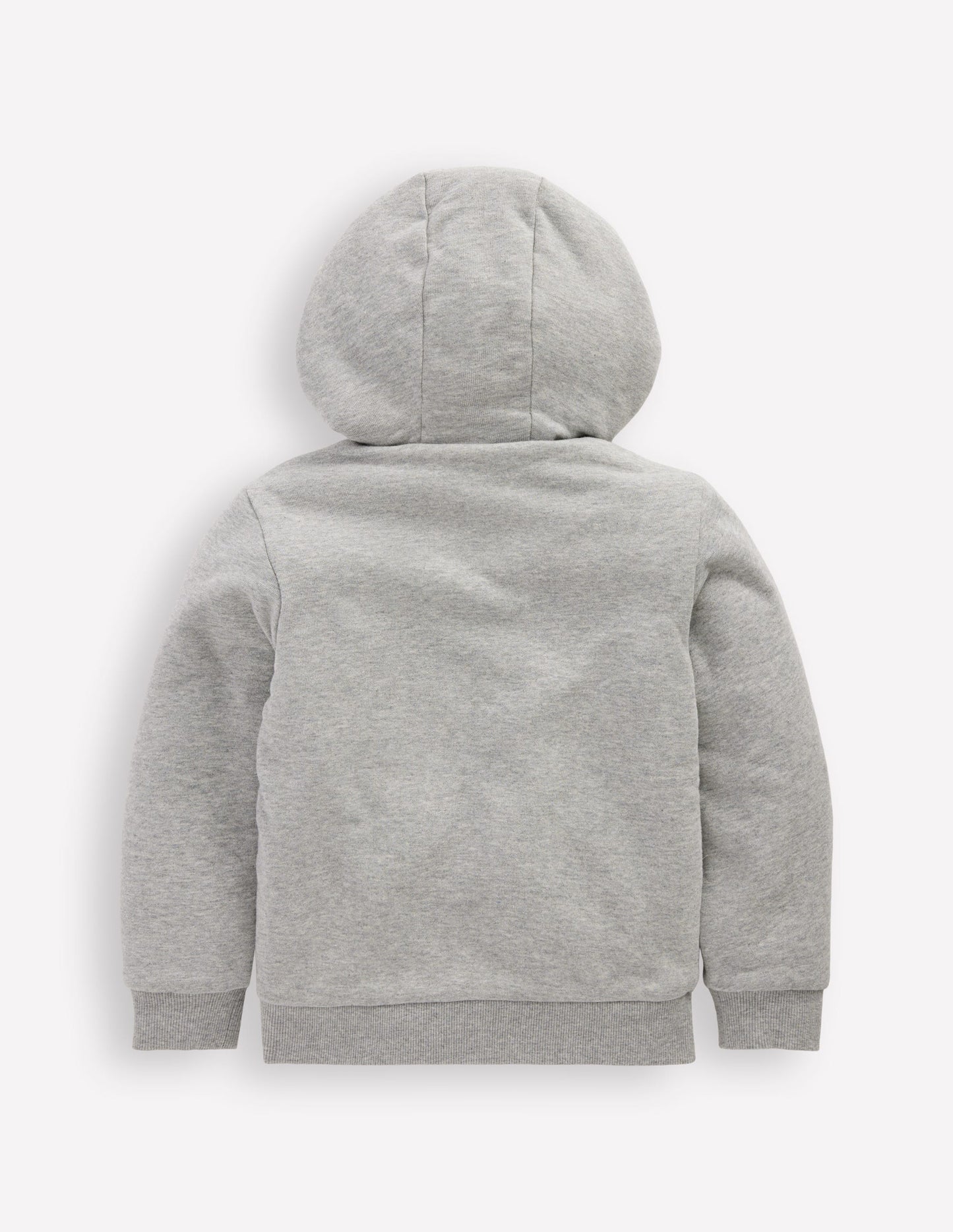 Sweat à capuche réversible en borg-Gris chiné