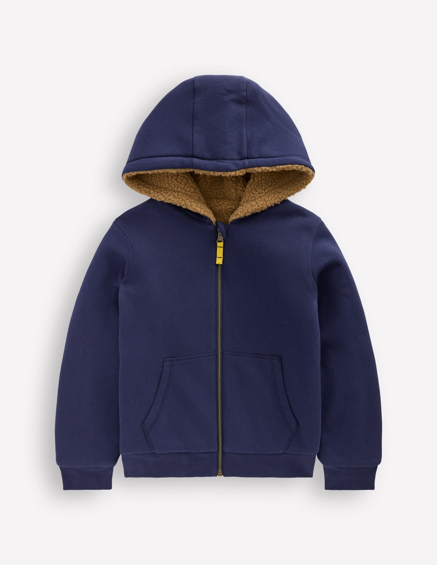 Wendbarer Teddy-Kapuzenpullover-Schuluniform-Marineblau