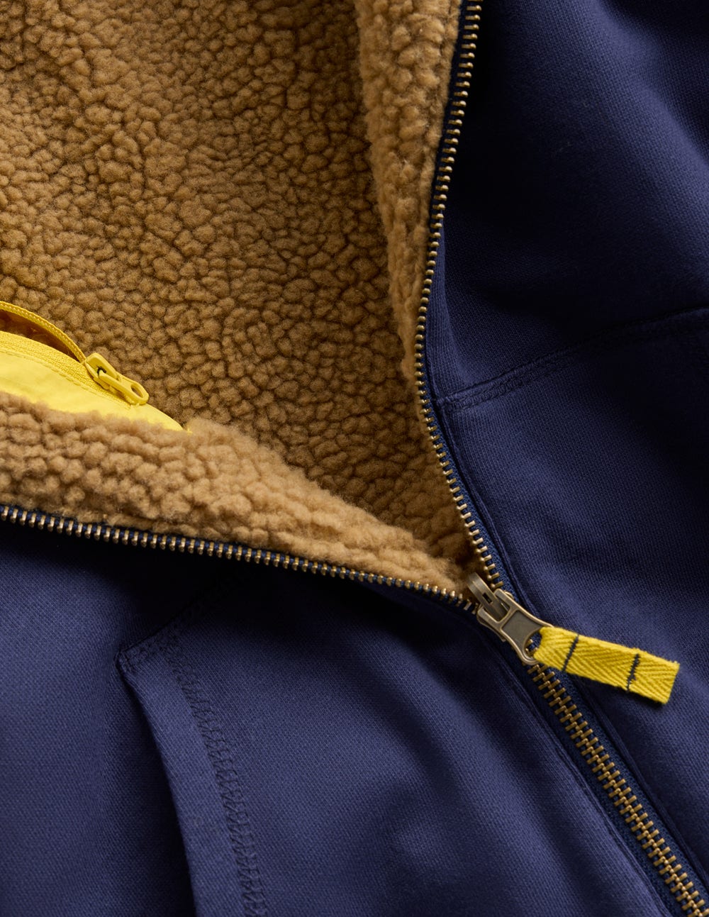 Wendbarer Teddy-Kapuzenpullover-Schuluniform-Marineblau-3