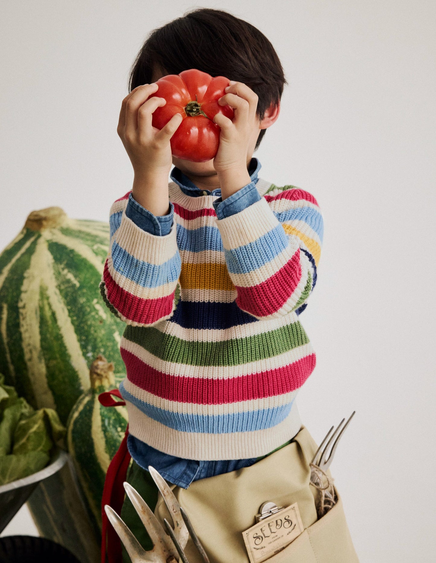 Pull pour tous les jours en coton-À Rayures Multicolores