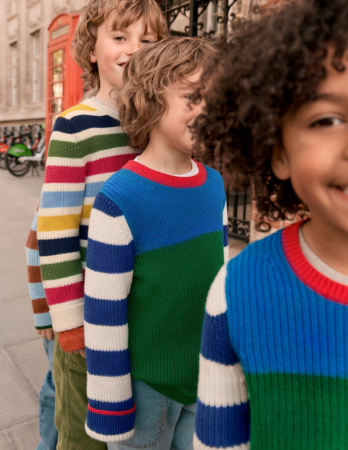 Pull pour tous les jours en coton-Bleu martin-pêcheur/émeraude profond