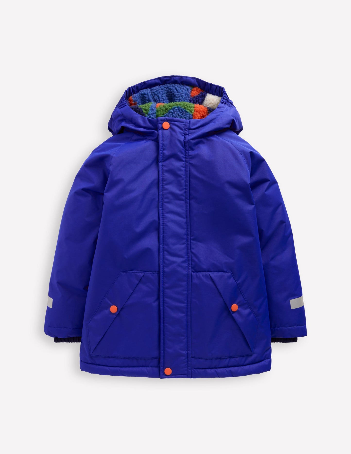 Anorak mit Teddyfellfutter-Blau