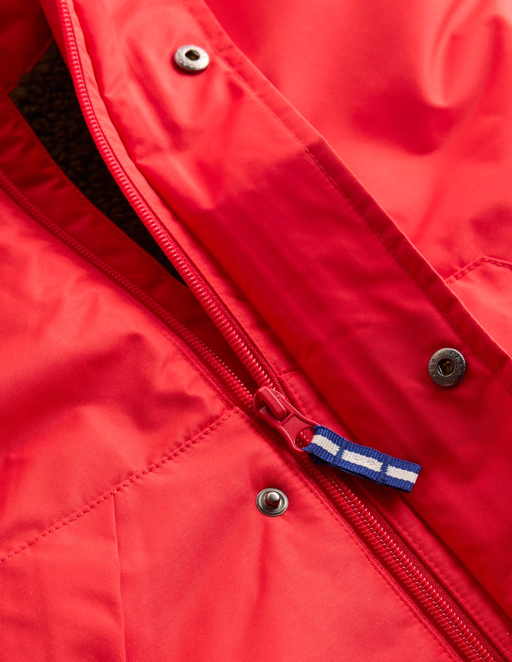 Anorak mit Teddyfellfutter-ROT