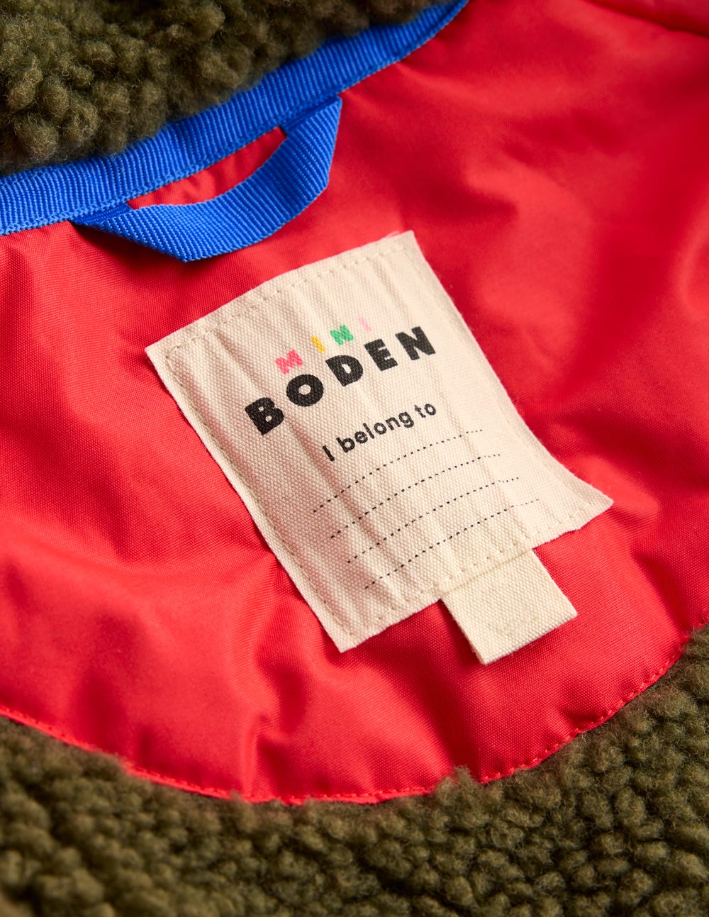 Anorak mit Teddyfellfutter-ROT