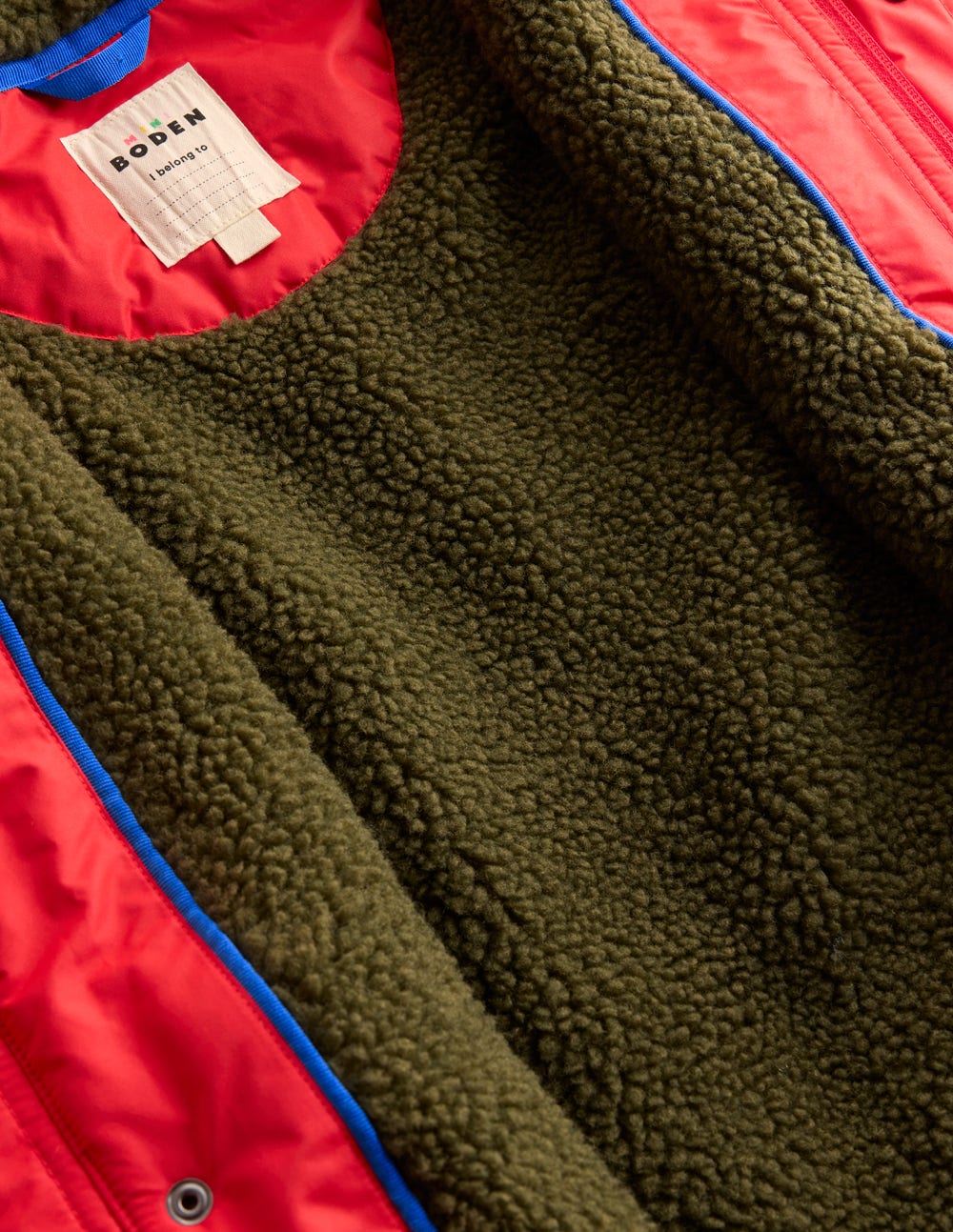 Anorak mit Teddyfellfutter-ROT