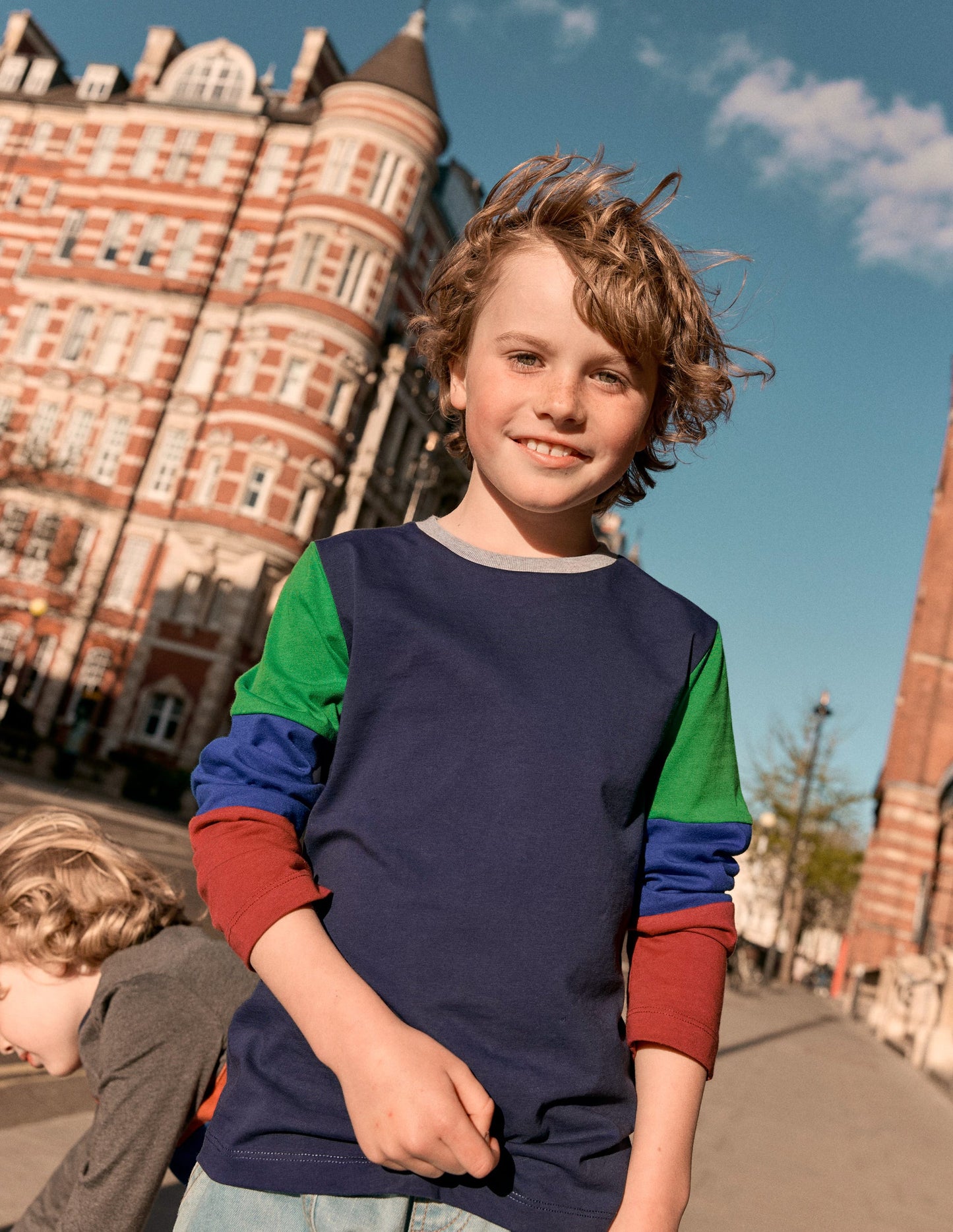 Kuddelmuddel-Langarmshirt-Schuluniform-Marineblau