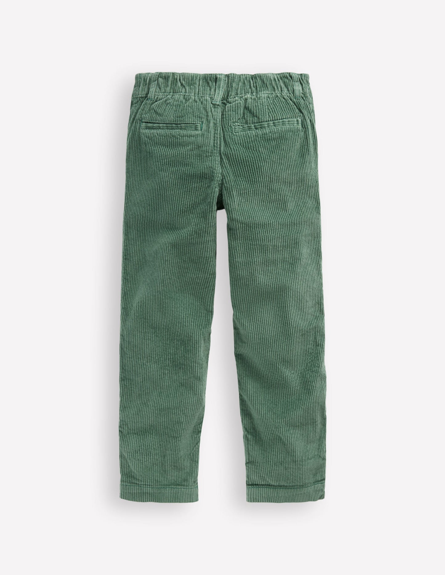 Hose mit Faltendetail vorn-Kiefergrün Cord