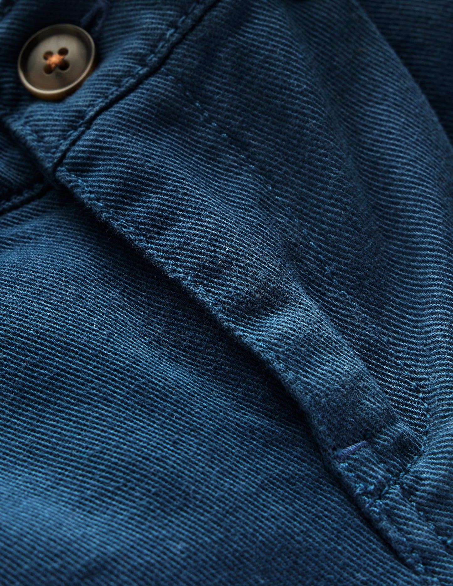 Hose mit Faltendetail vorn-Blaubeerkuchen Twill