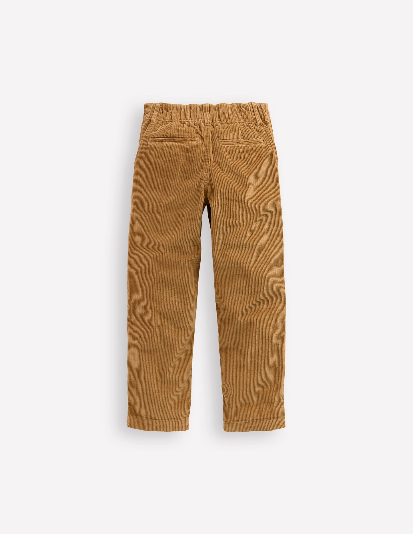 Hose mit Faltendetail vorn-Kamelbraun, Cord