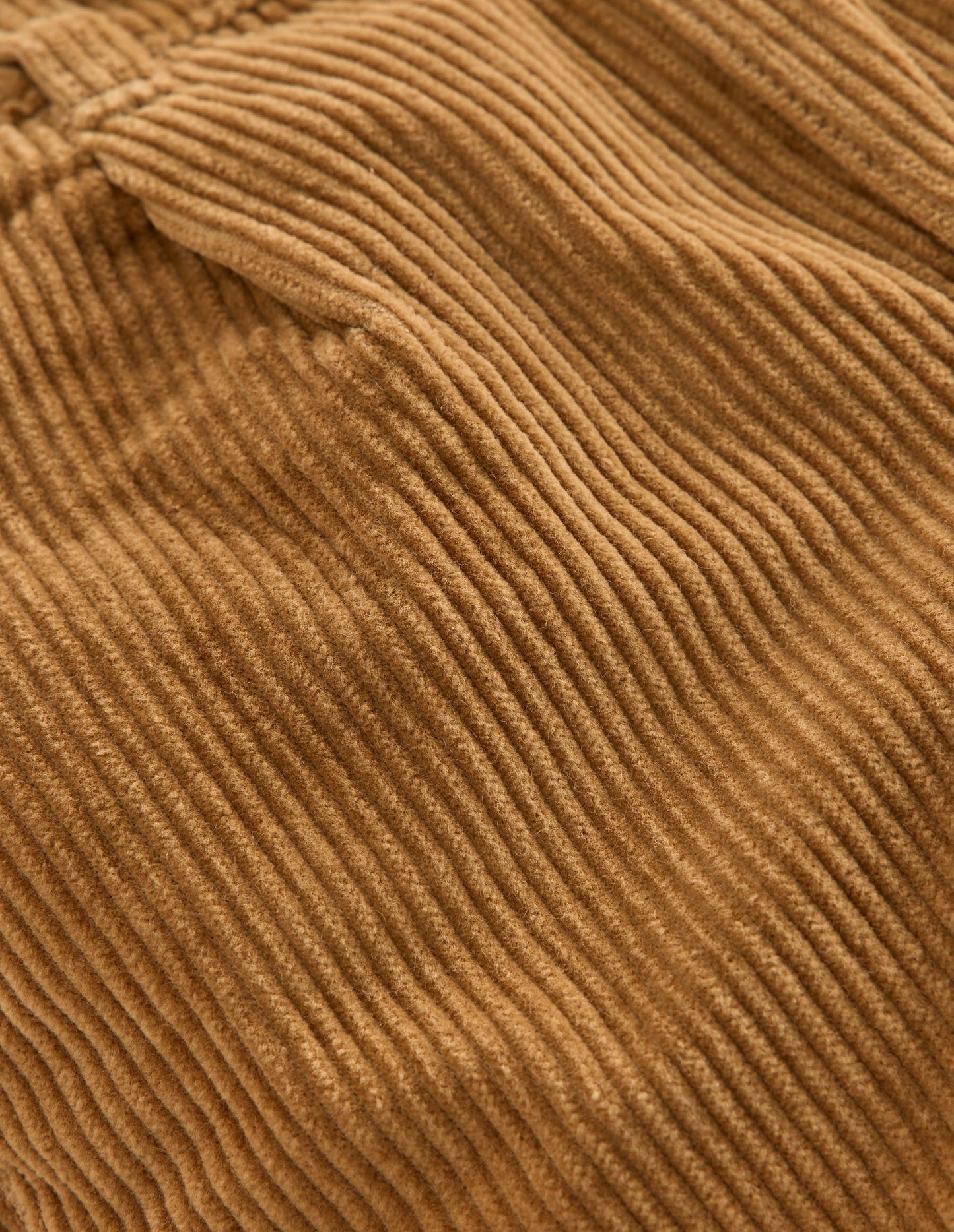 Hose mit Faltendetail vorn-Kamelbraun, Cord