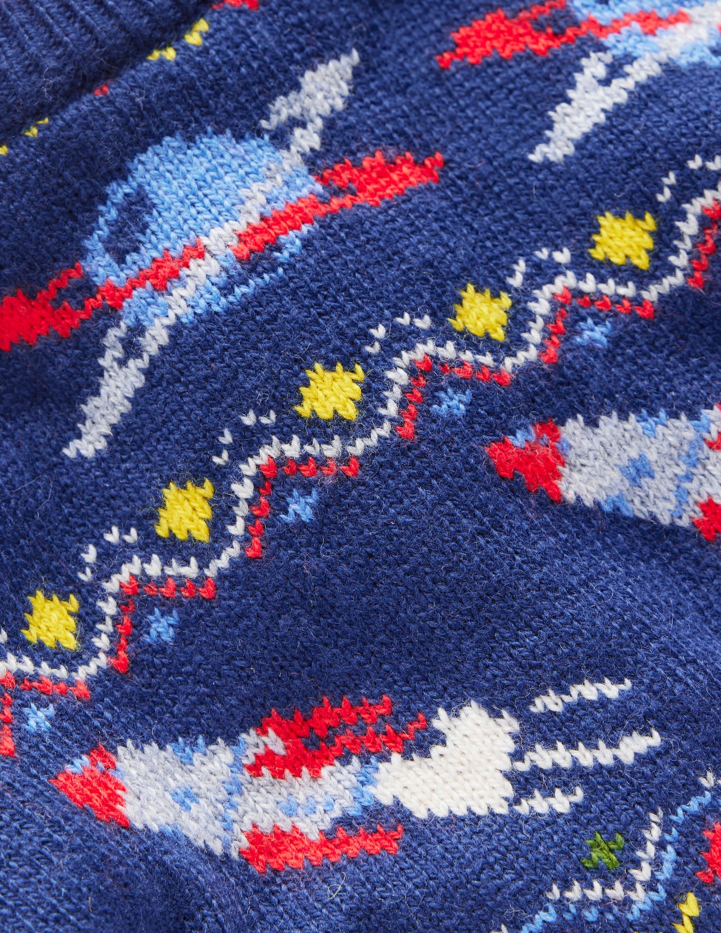 Pull motif jacquard-Espace bleu marine universitaire