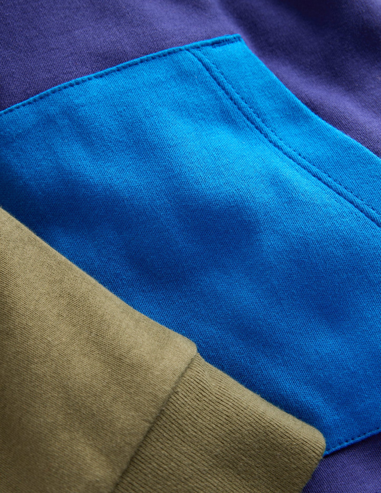 Mittelschwerer Kapuzenpullover-Steuerbordblau/Waldgrün