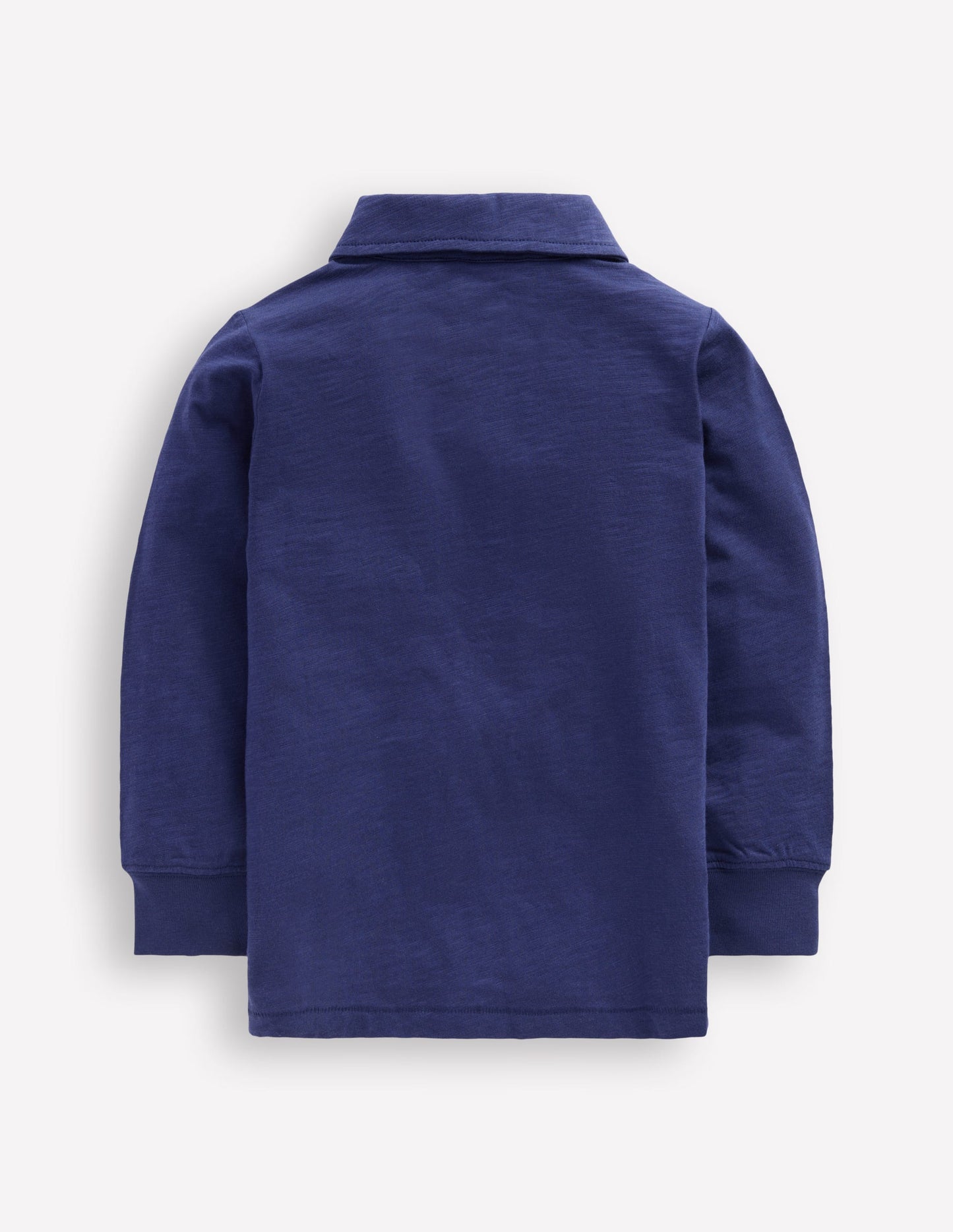 Langärmliges Poloshirt aus Flammgarn-Schuluniform-Marineblau