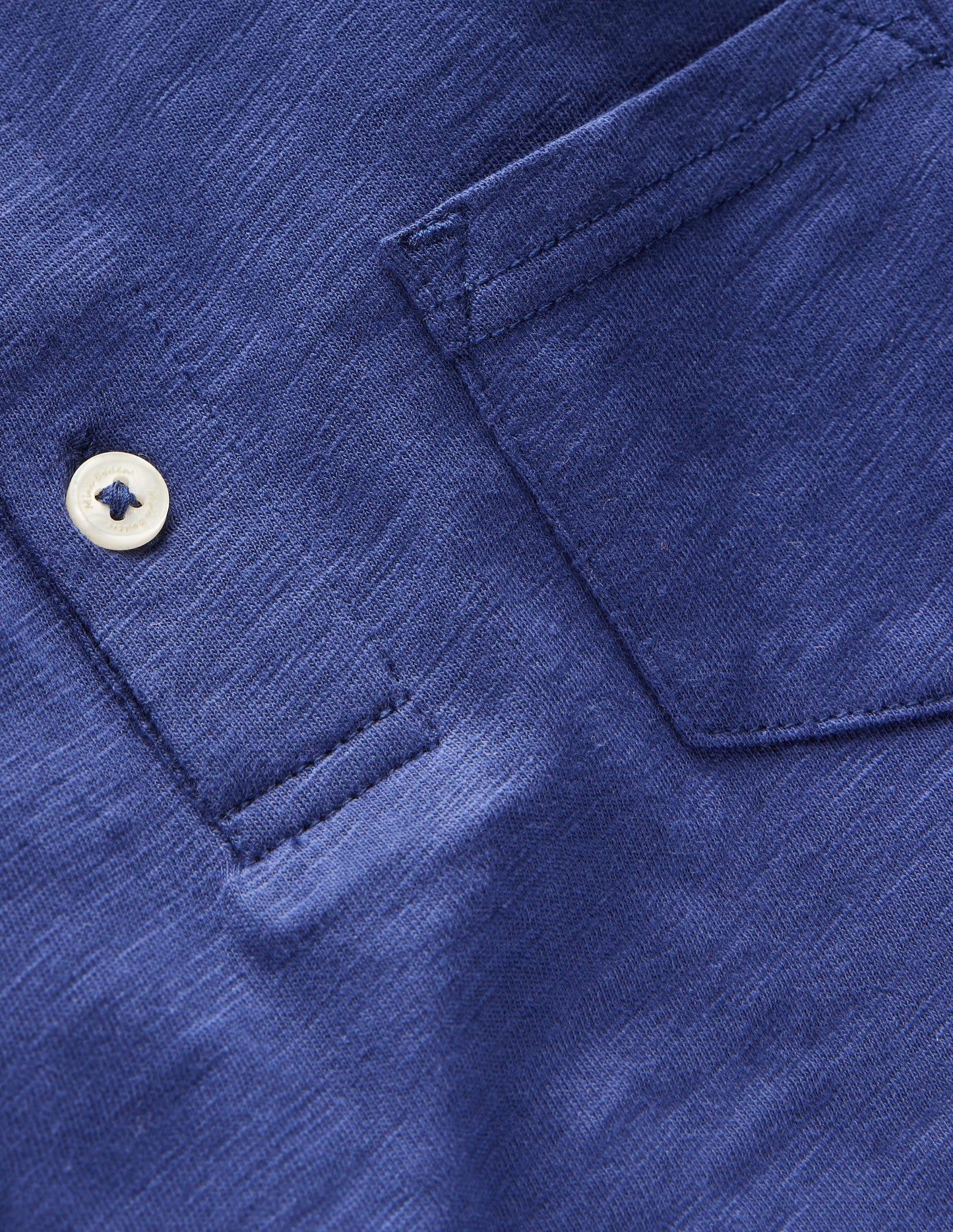 Langärmliges Poloshirt aus Flammgarn-Schuluniform-Marineblau