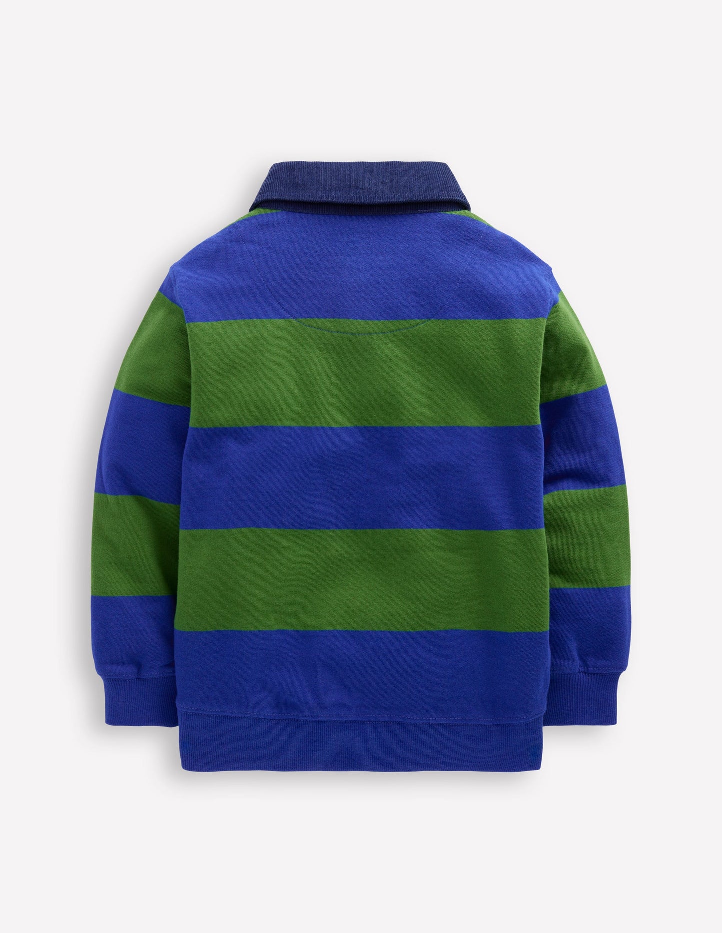 Sweatshirt mit Kragen-Brokkoligrün/Leuchtendes Blau