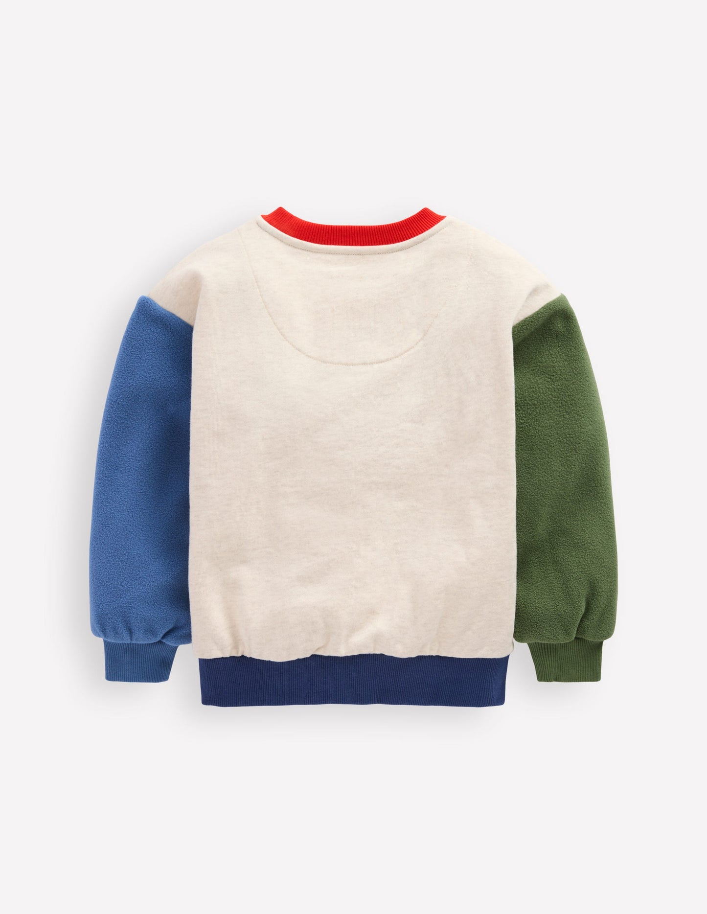 Sweatshirt in Blockfarben-Haferbeige meliert Blockfarben