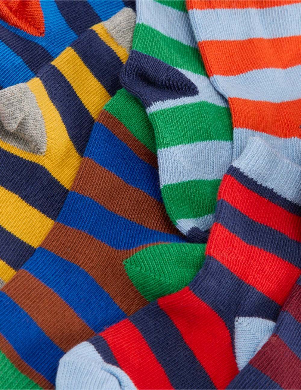 Babysocken im 7er-Pack-Ackerbohnengrün/Pink, Gestreift