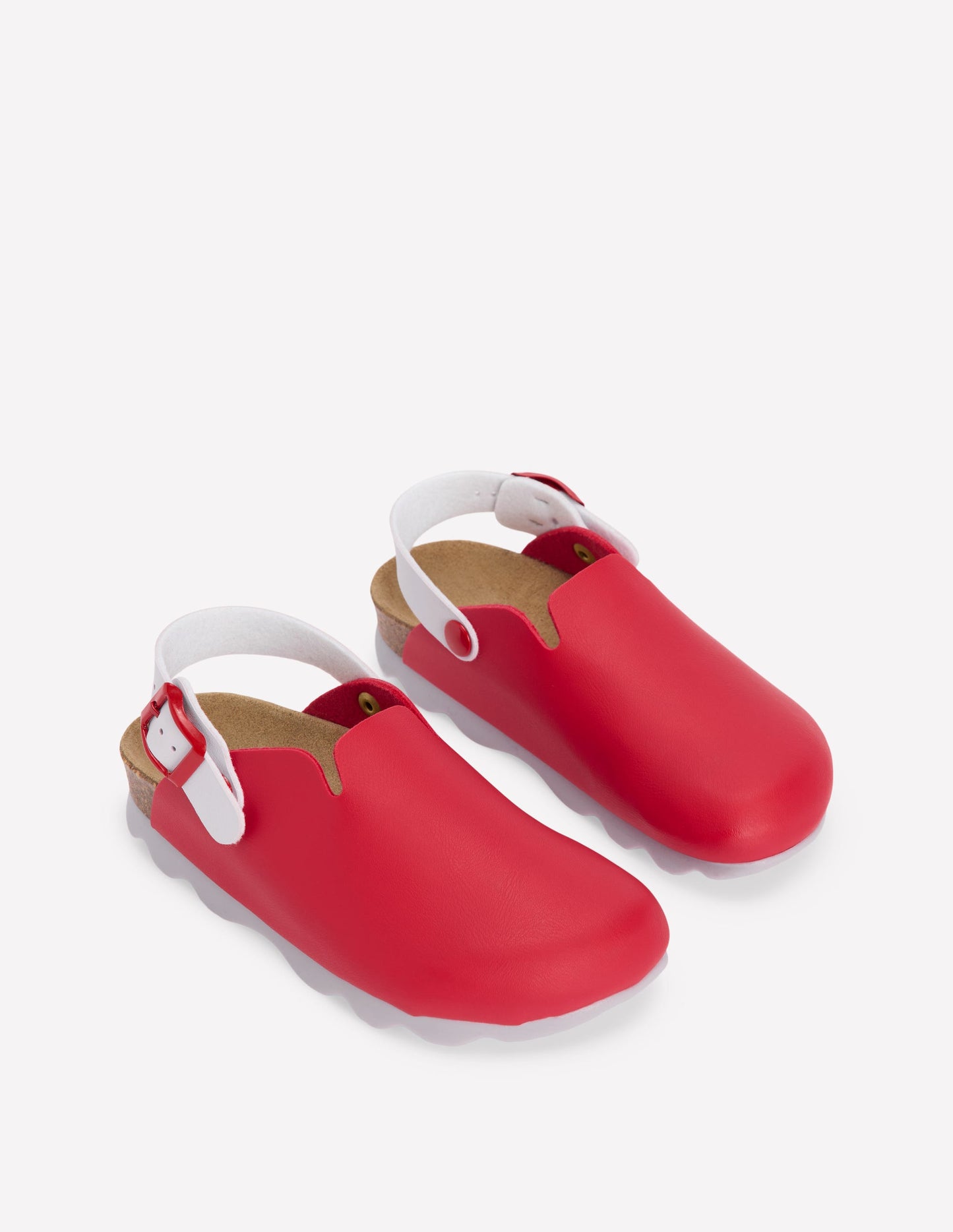 Clogs in Blockfarben-Knallrot