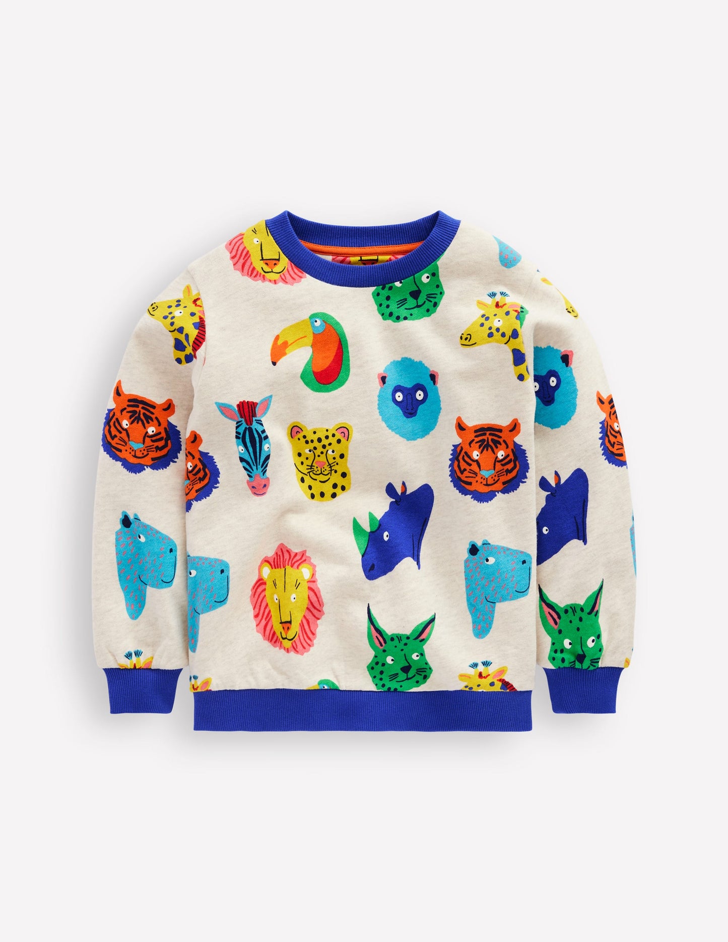 Bedrucktes Sweatshirt-Bunt Tiergesichter