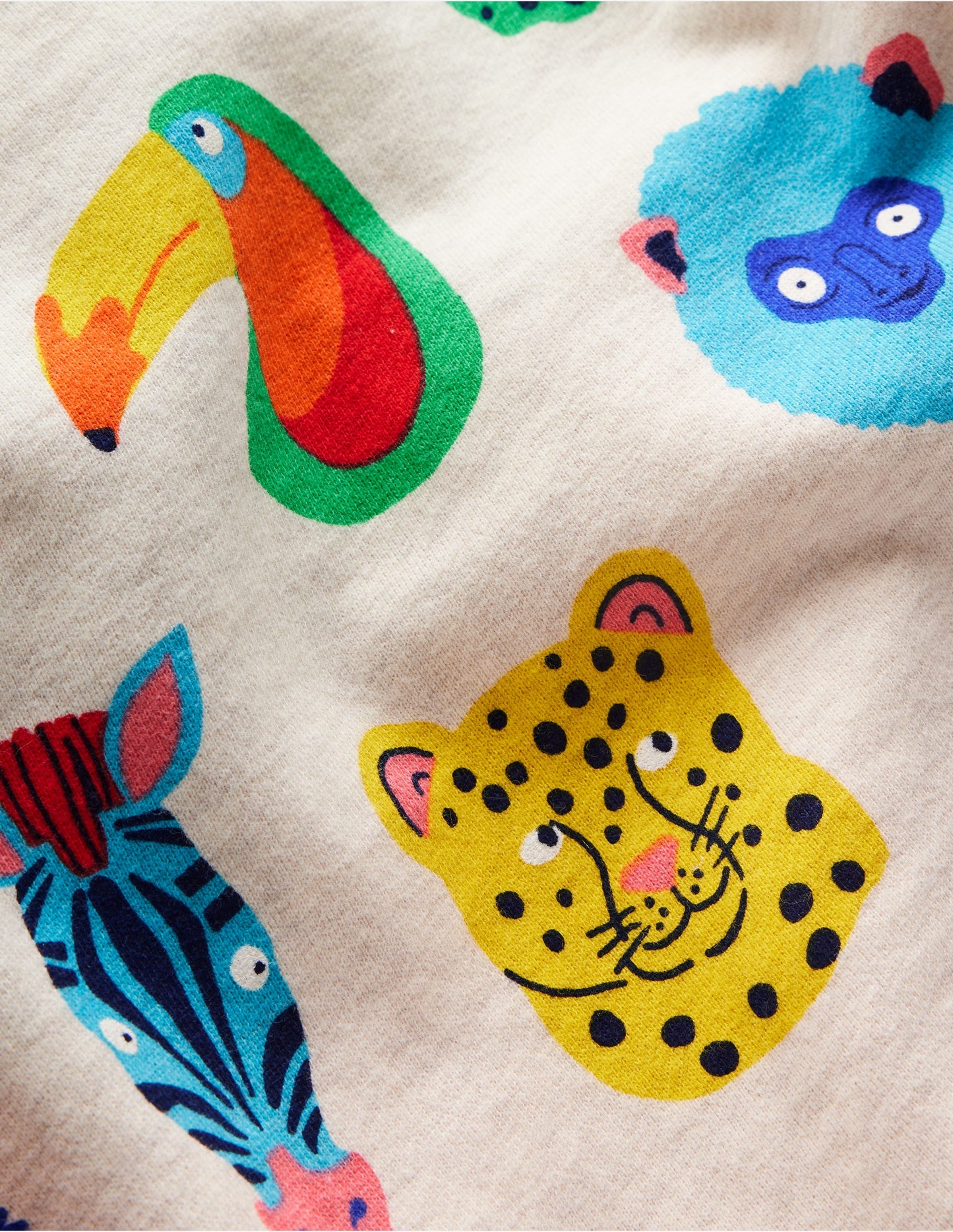 Bedrucktes Sweatshirt-Bunt Tiergesichter