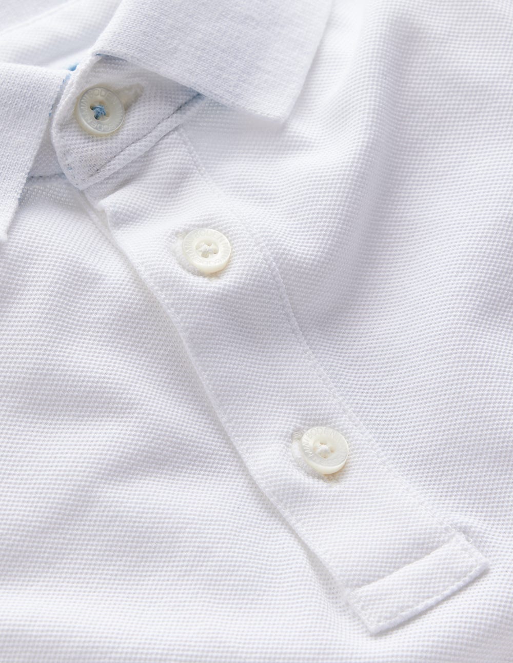 Polo en piqué-Blanc