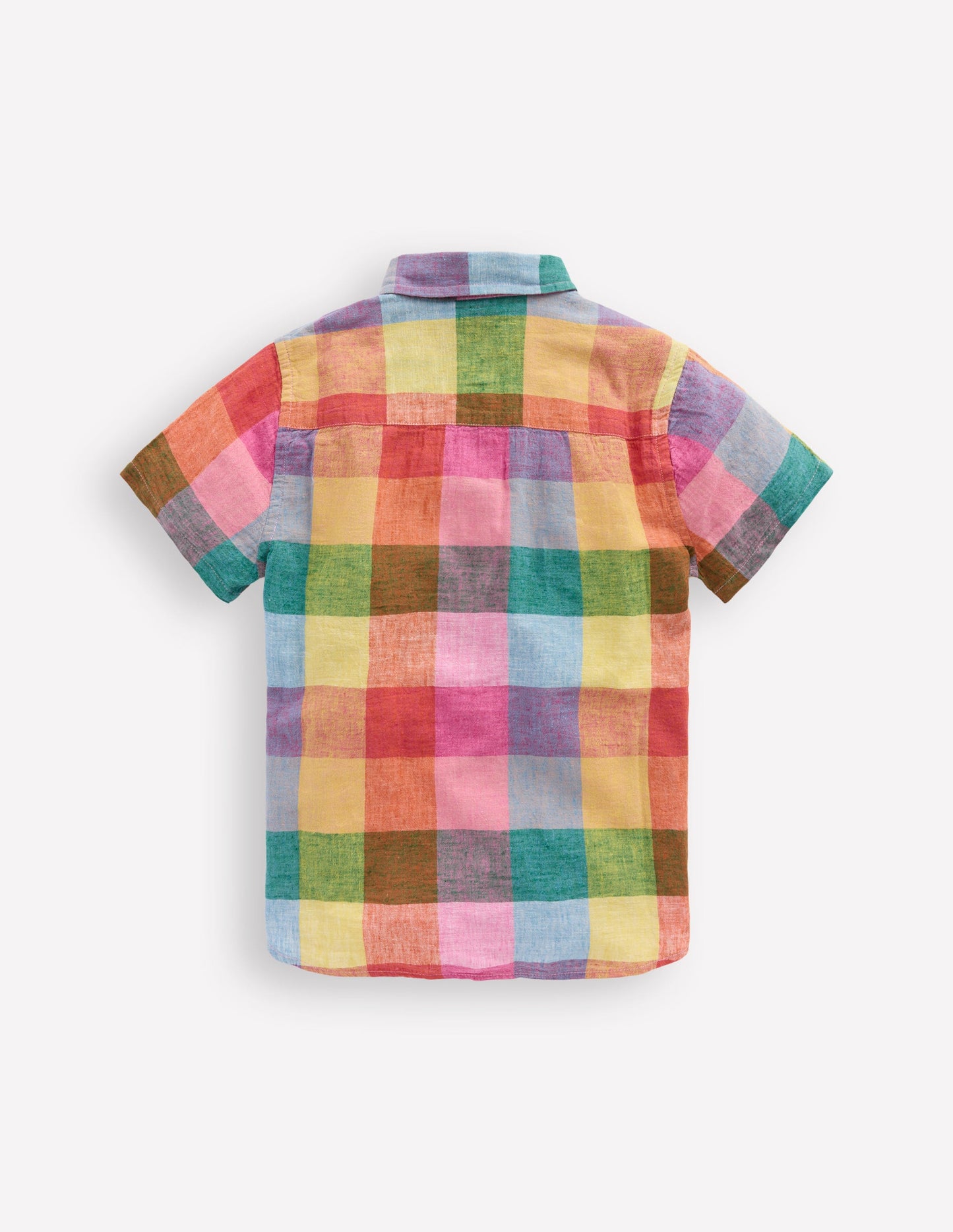 Cotton Linen Shirt-Multi Gingham