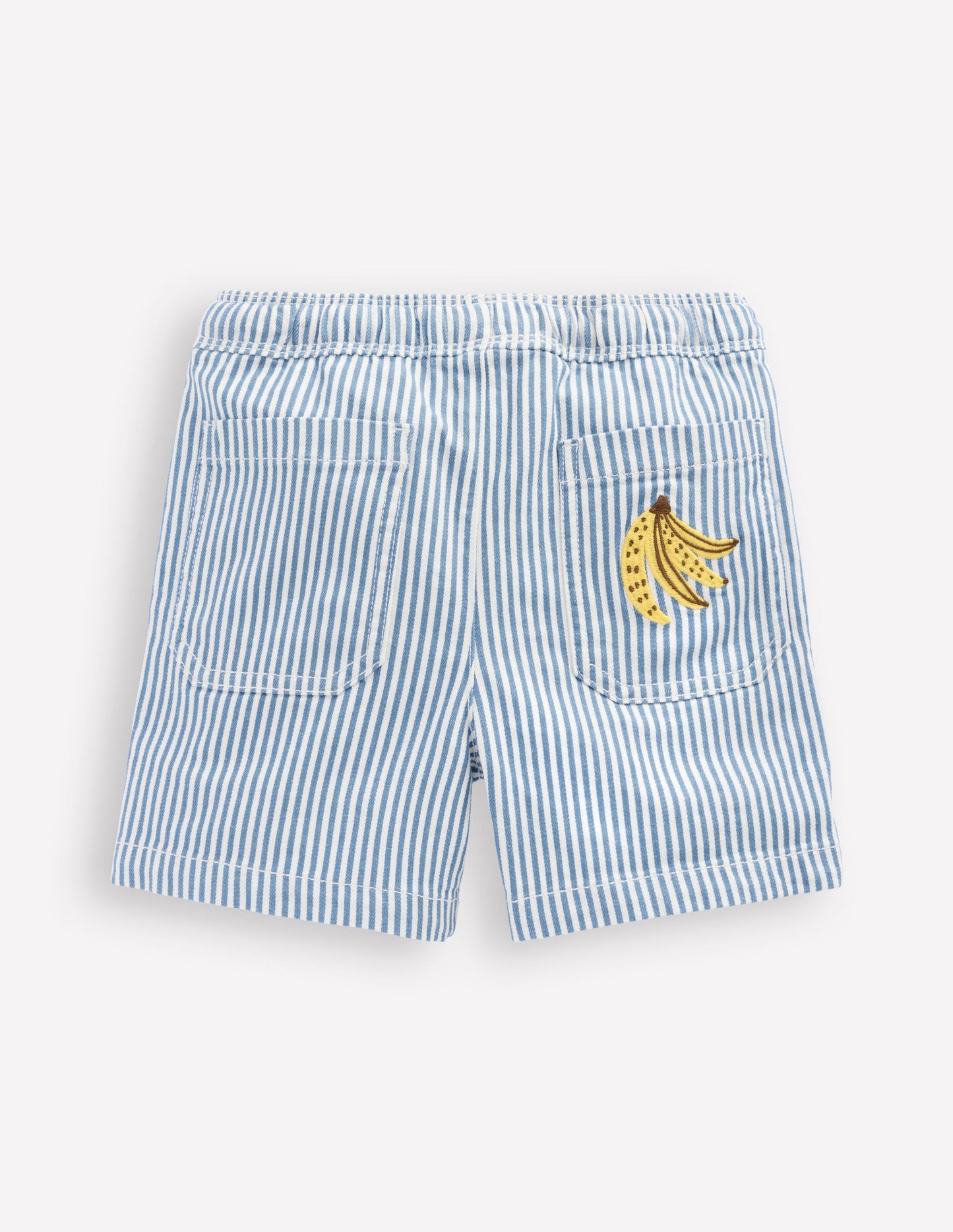 Short en coton à enfiler-Broderie coutil campanule