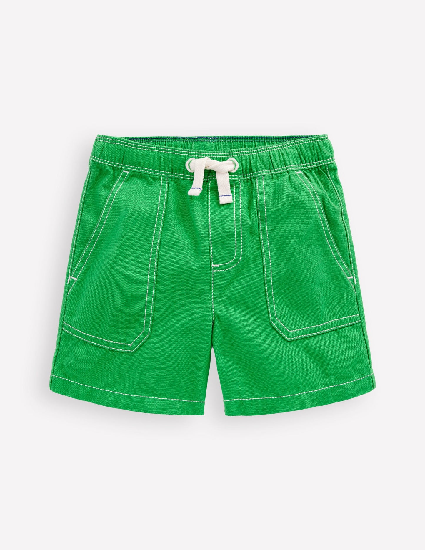 Short en coton à enfiler-Strahlendes Grün