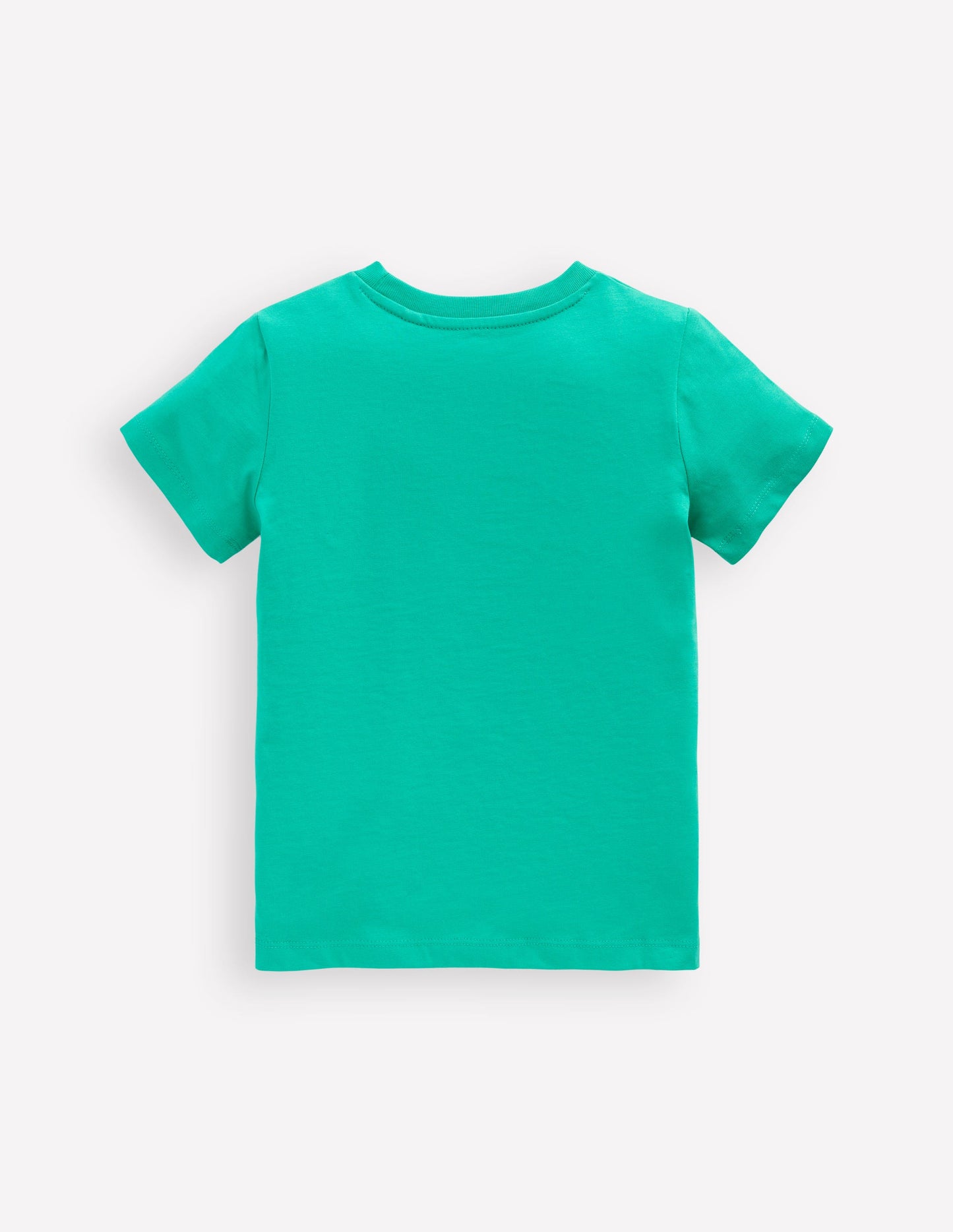 T-shirt manches courtes à imprimé riso-Animaux de la jungle bleu aigue-marine