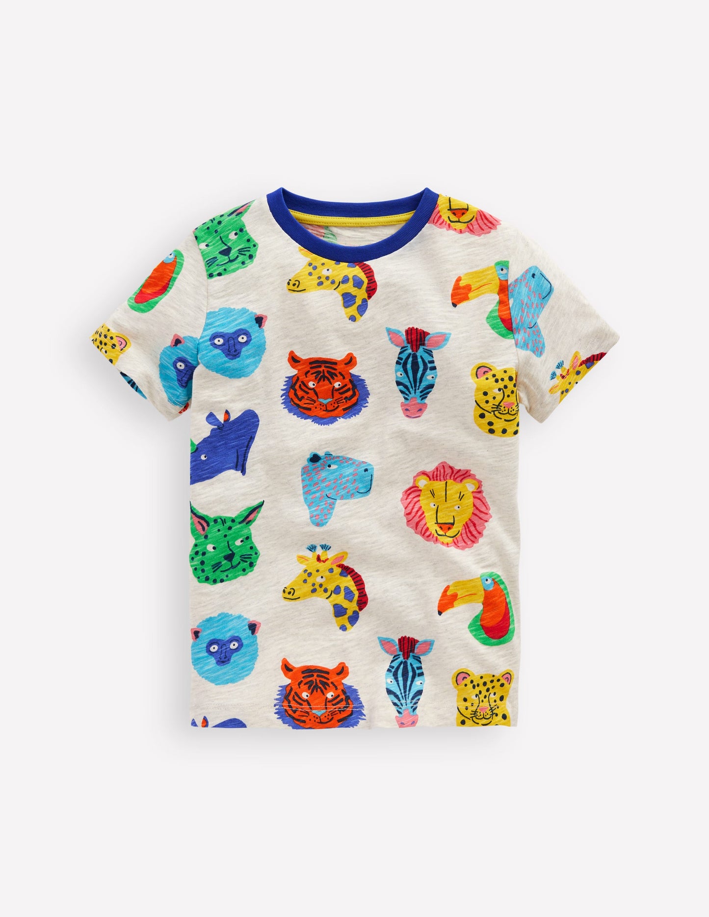 T-Shirt mit durchgehendem Muster-Kokosnussmilch Dschungel