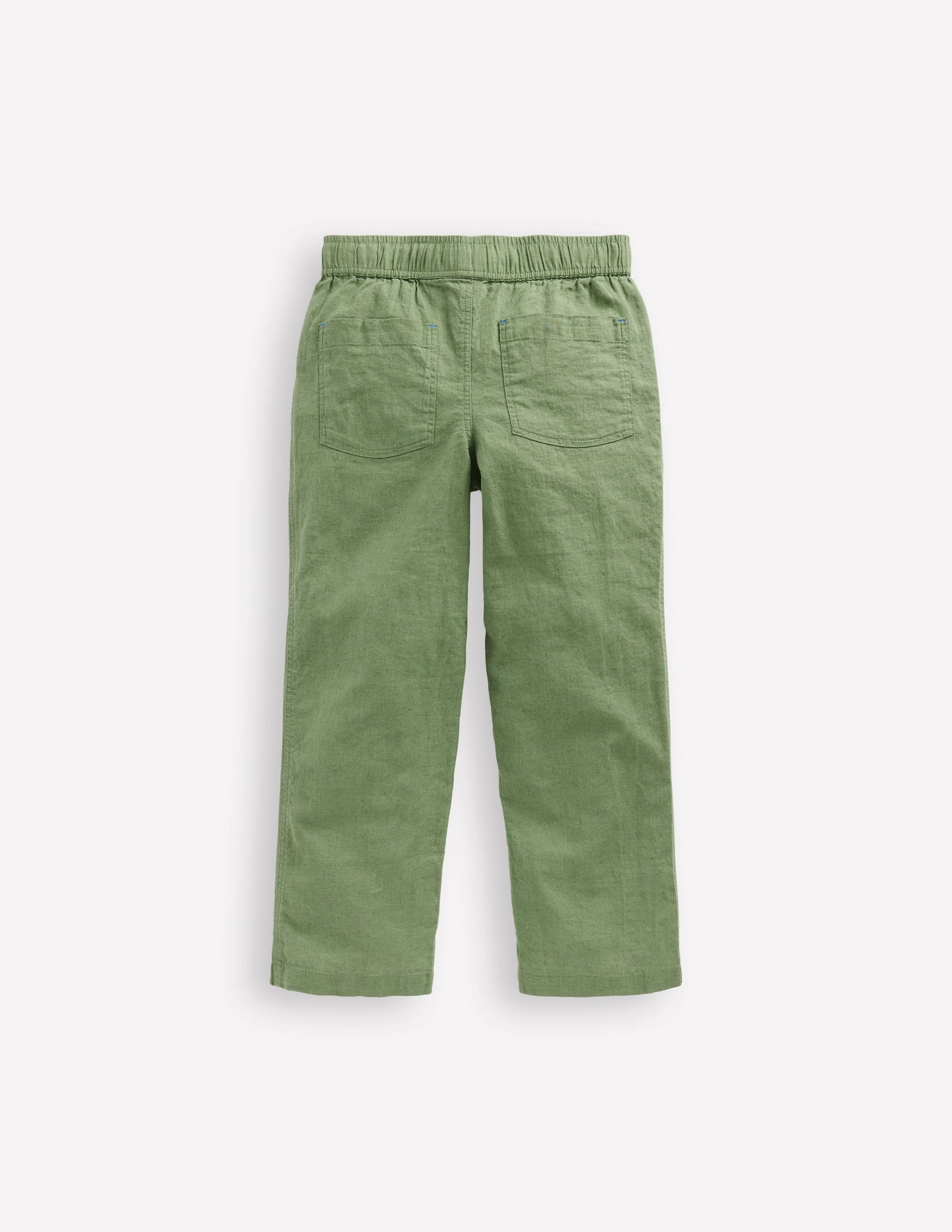 Baumwoll-Leinen-Hose zum Hineinschlüpfen-Krötengrün