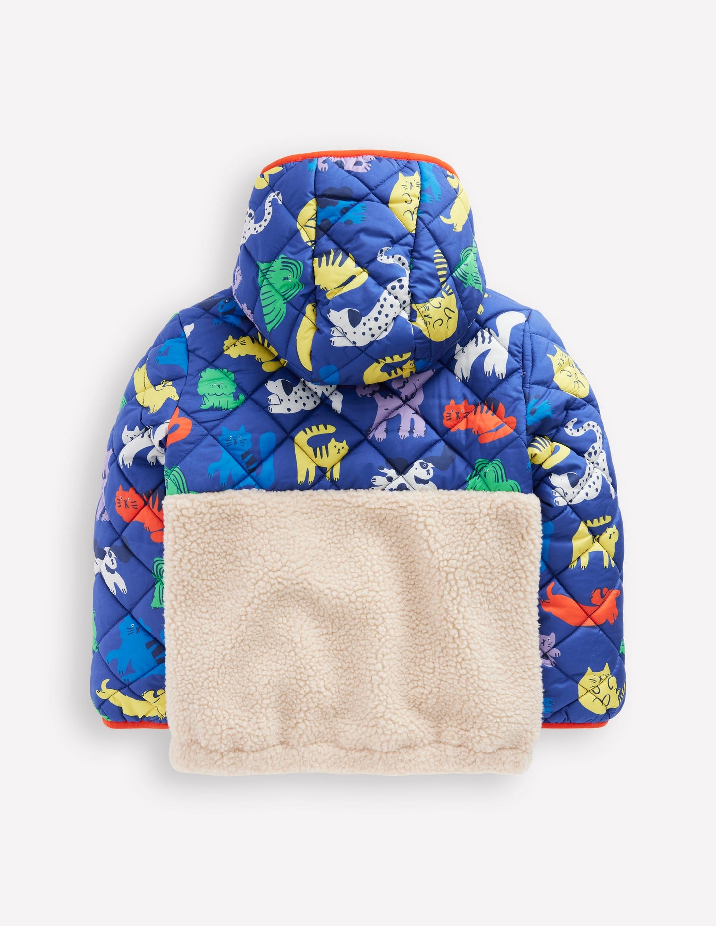 Veste en borg mélangé-Animaux arc-en-ciel