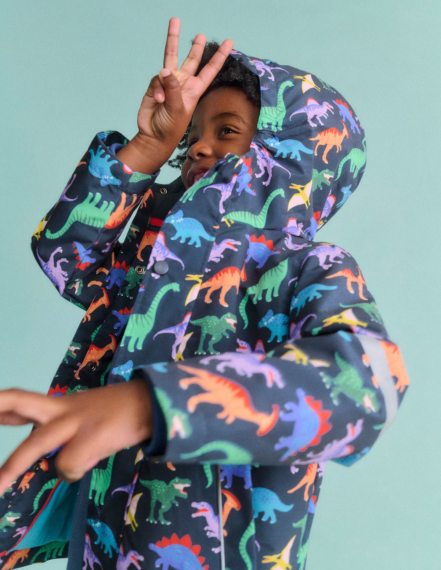 Wasserdichte Fischerjacke-Roboterblau Dinos