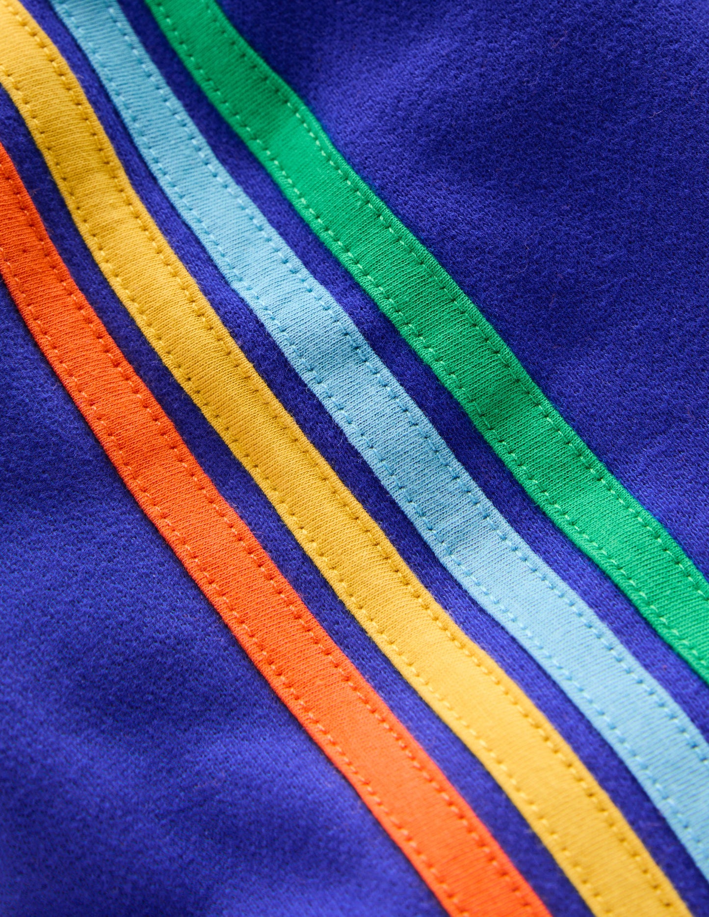 Jogginghose mit Streifen in Regenbogenfarben-Leuchtendes Blau