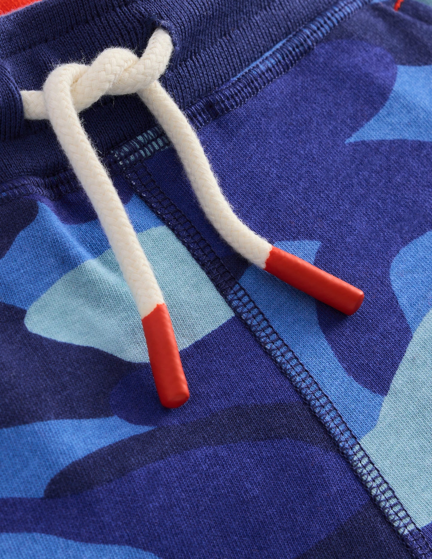Short baggy en jersey-Bleu Camouflage