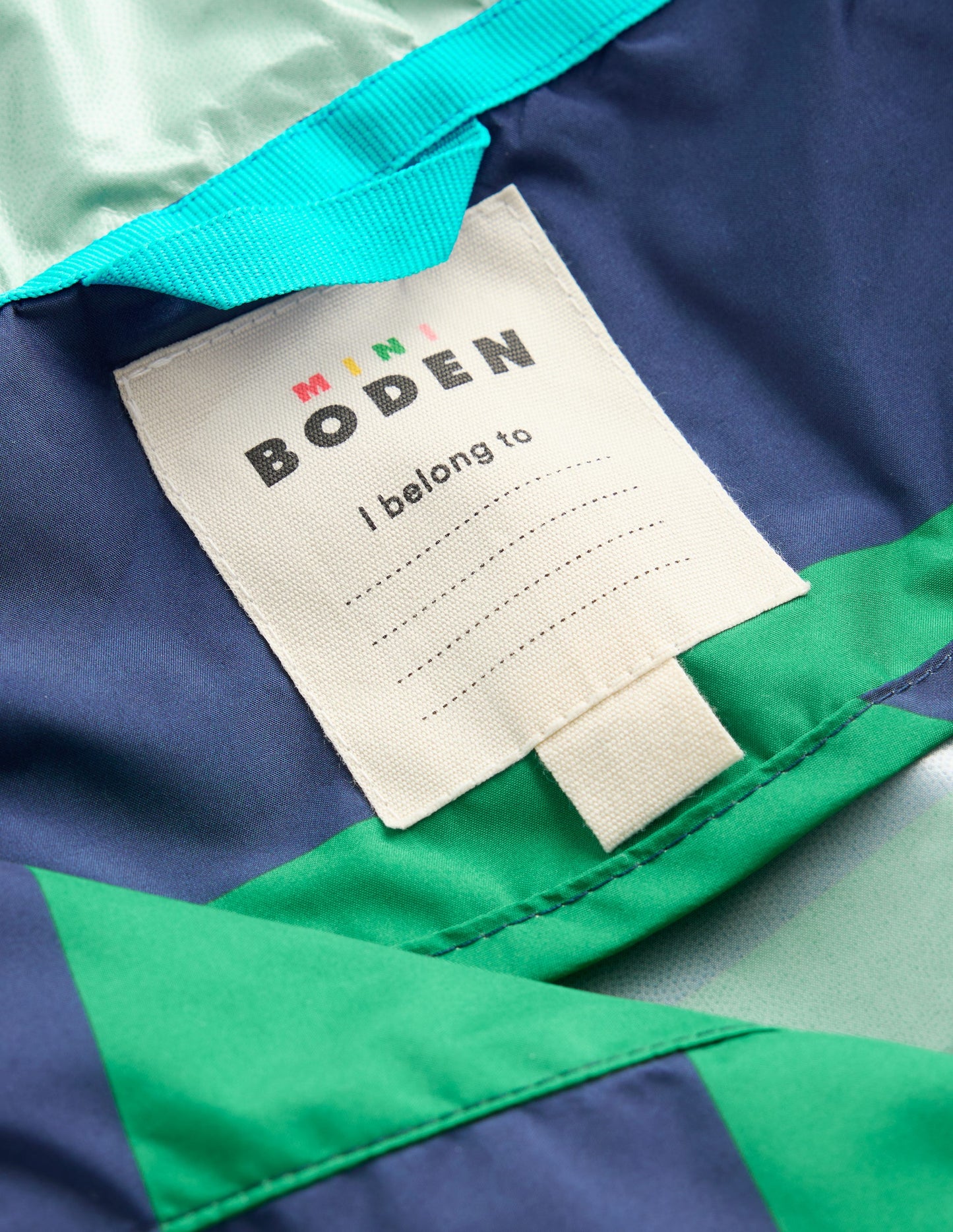 Regenjacke zum Überziehen-Grün Streifen