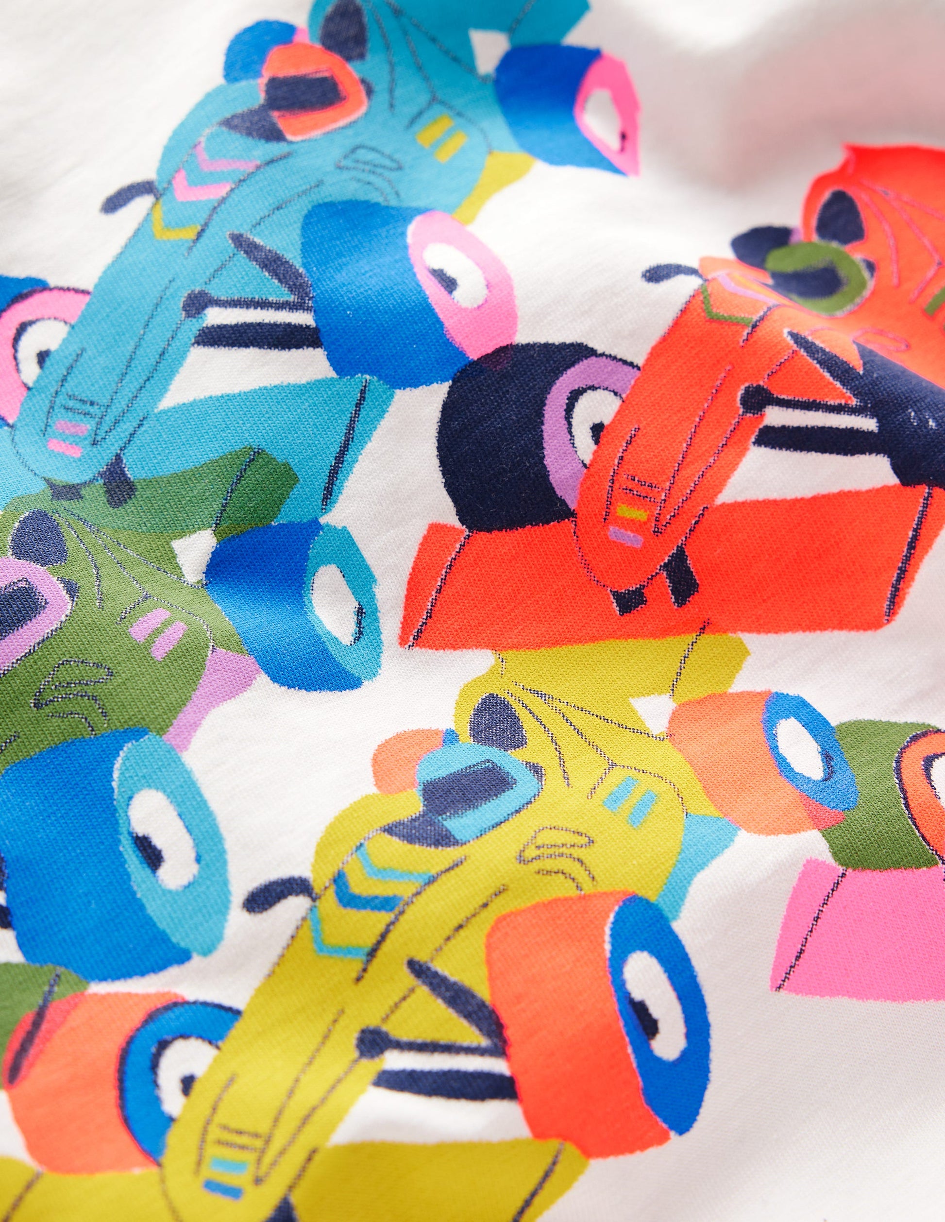 Riso T-Shirt-Sanftes Naturweiß Rennwagen-3