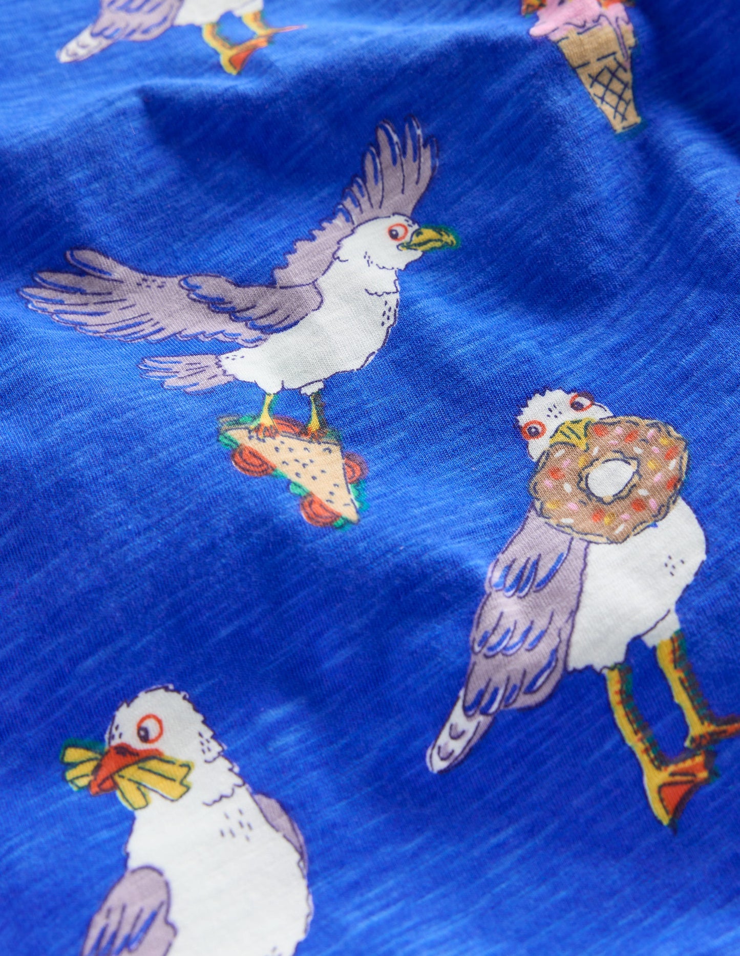 T-shirt à imprimé intégral-Mouettes bleu galerie