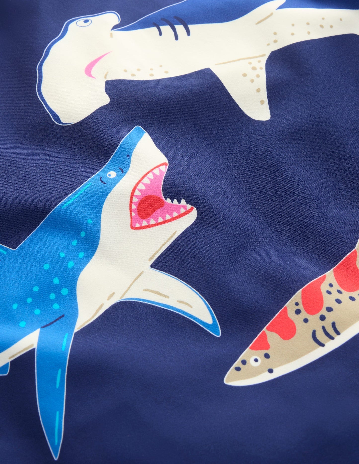 Haut de plage à logo-Requins bleu marine universitaire