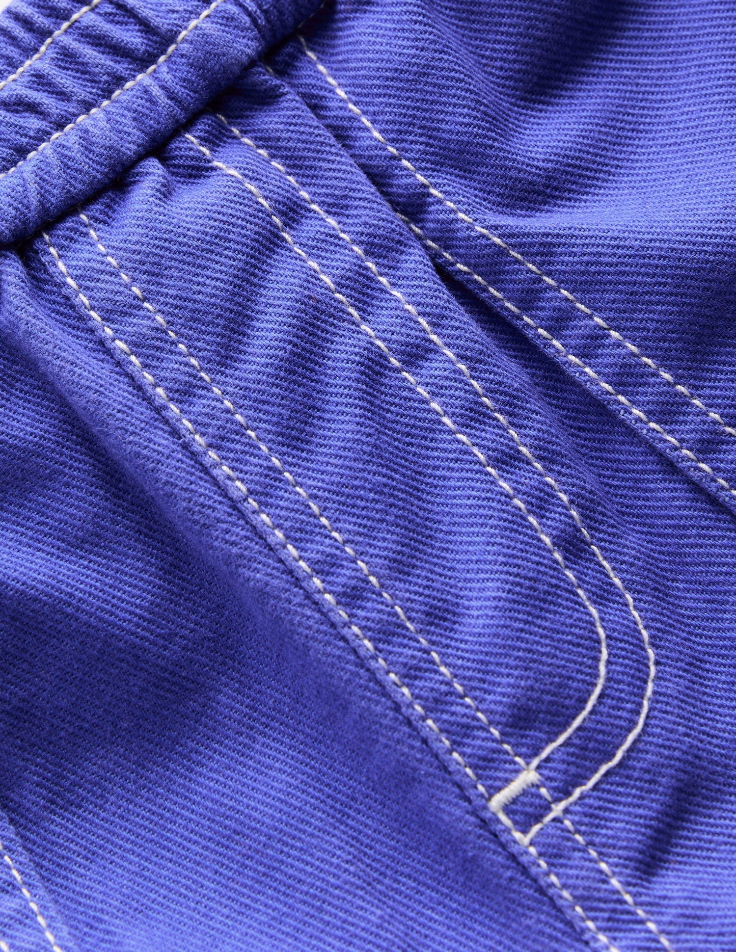 Pull-on Cotton Trouser-Blue Heron