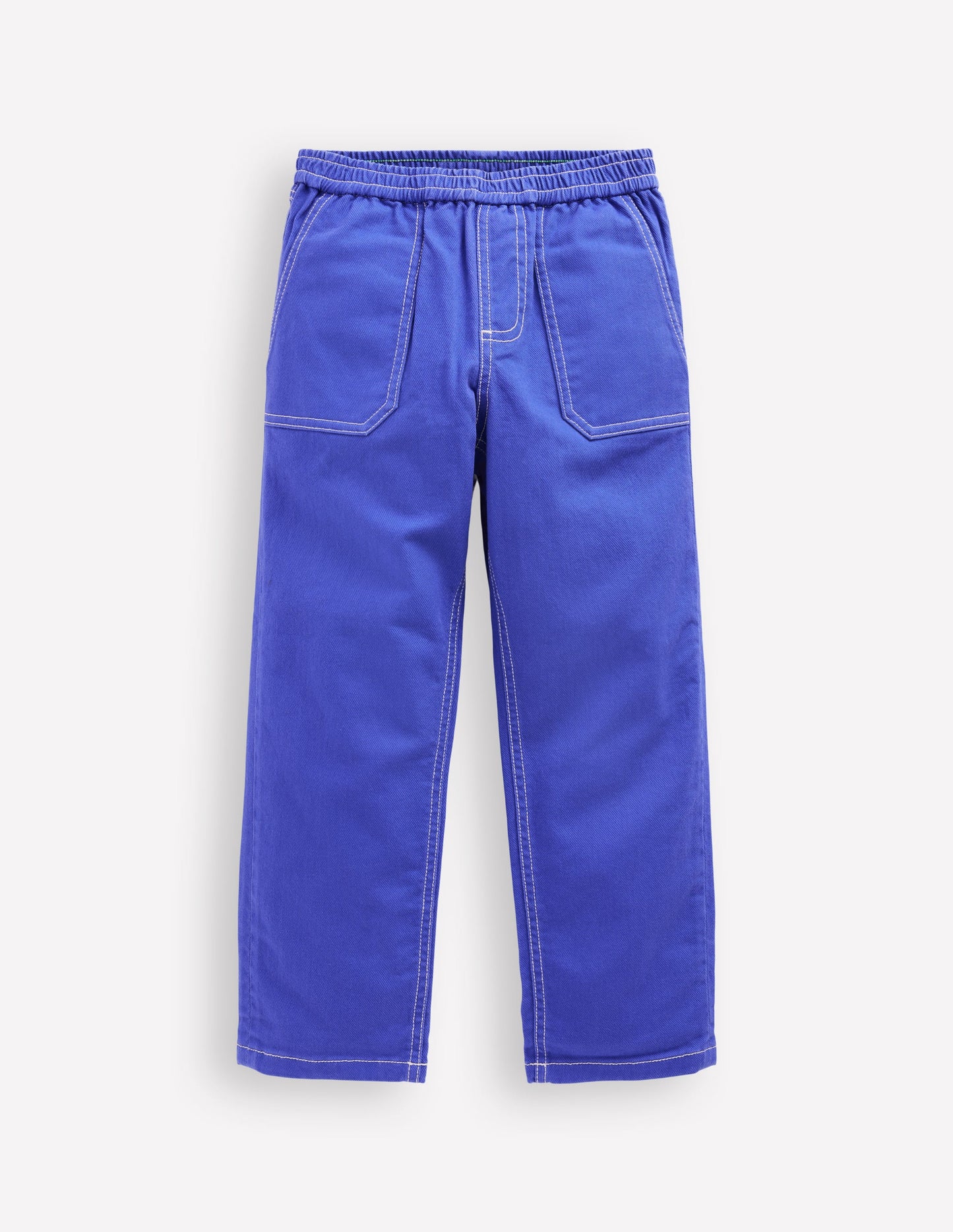 Pull-on Cotton Trouser-Blue Heron