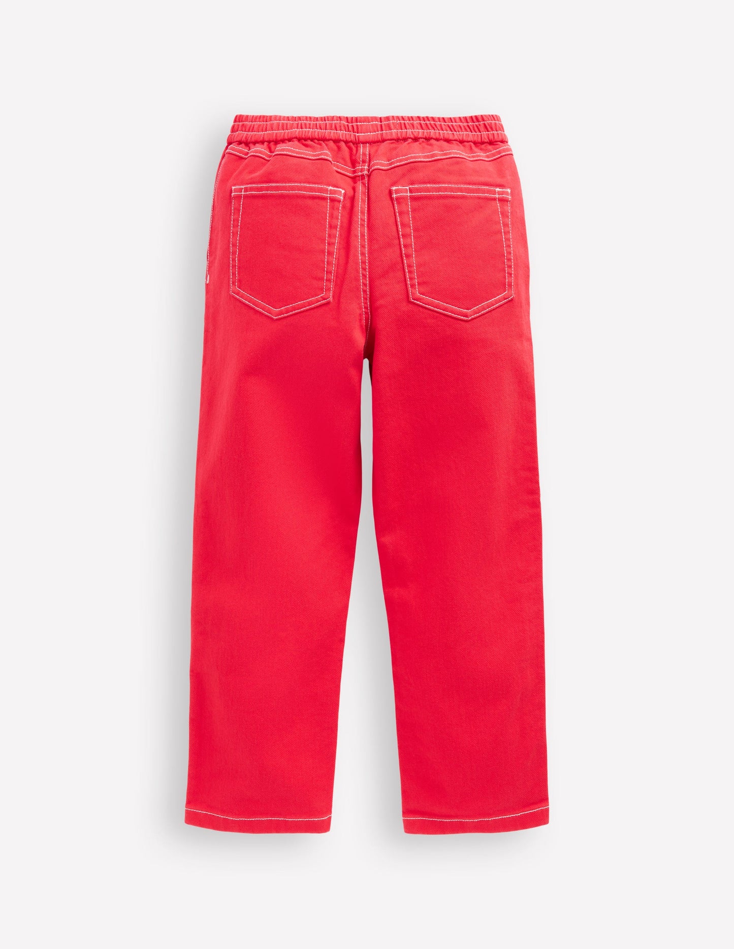 Pull-on Cotton Trouser-Strawberry Tart Red