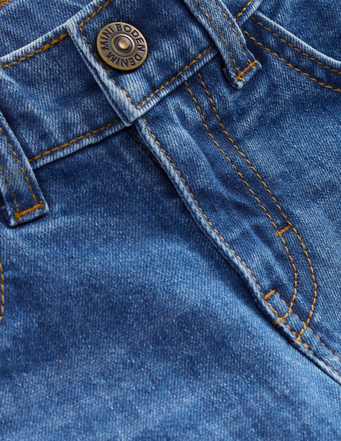 Jeans mit geradem Bein für jeden Tag-MITTLERE WASCHUNG