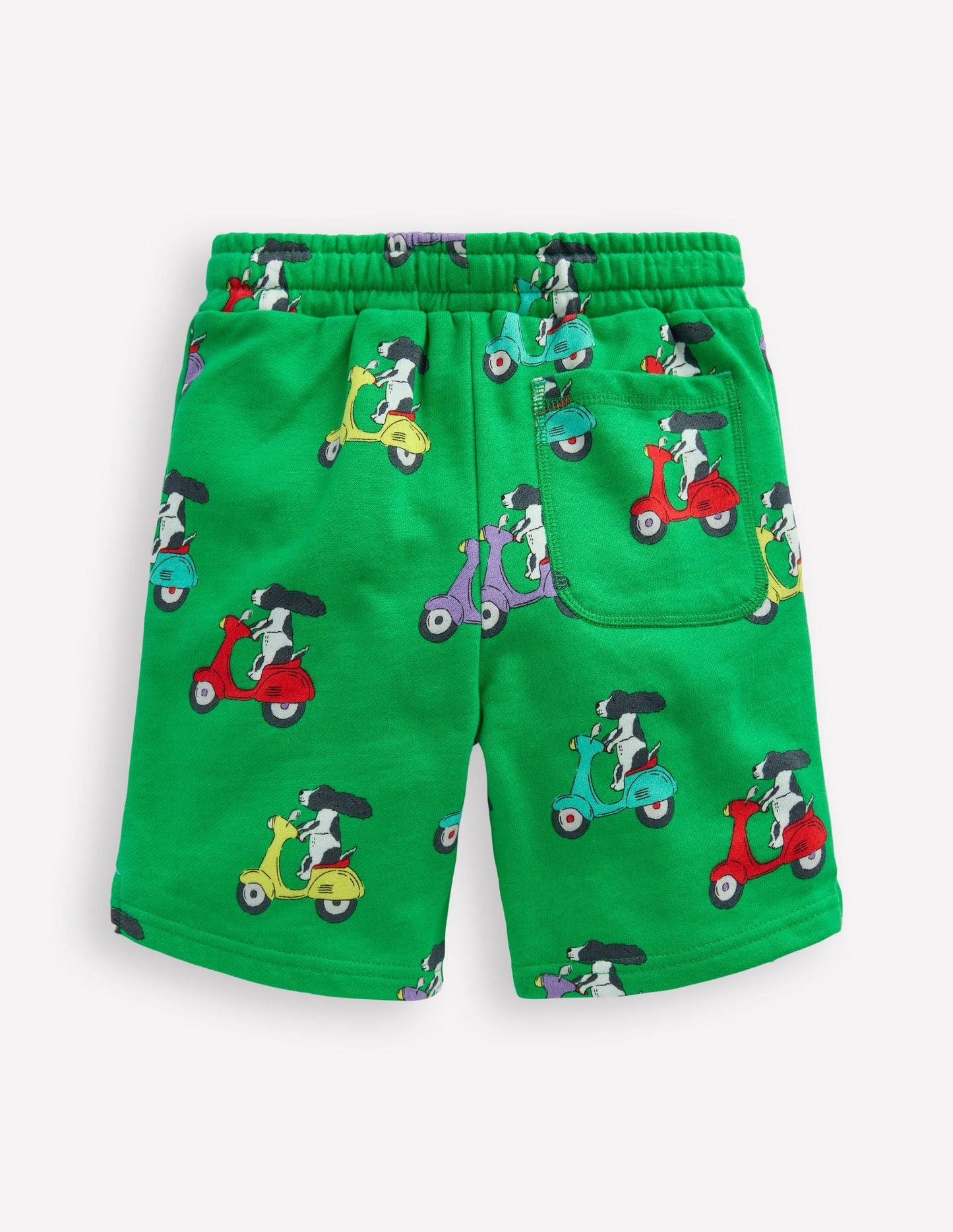 Short imprimé-Chiot à scooter vert printemps
