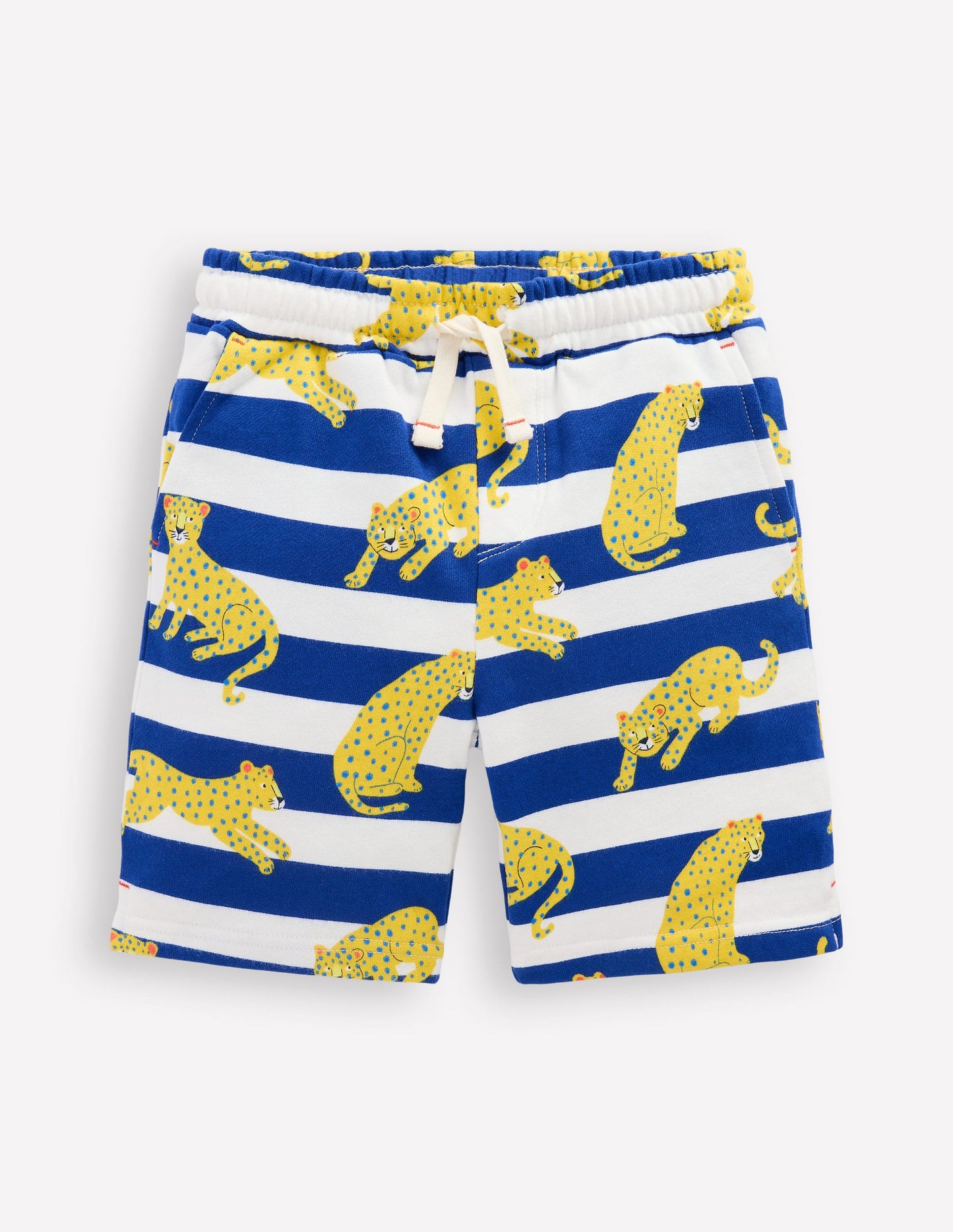 Bedruckte Shorts-Leuchtendes Blau Leopard Streifen