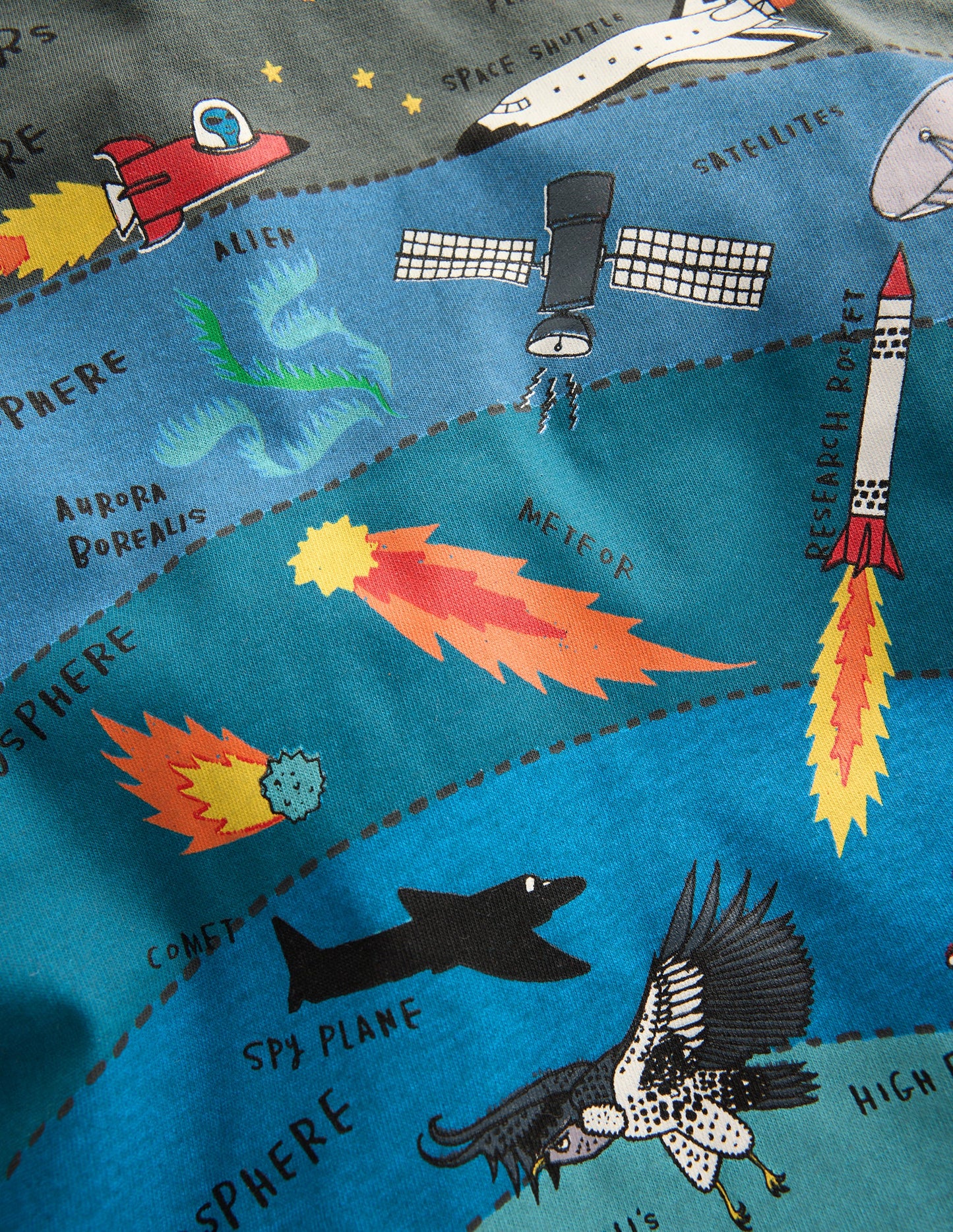 T-Shirt mit Grafik-Rauchgrau Erdatmosphäre